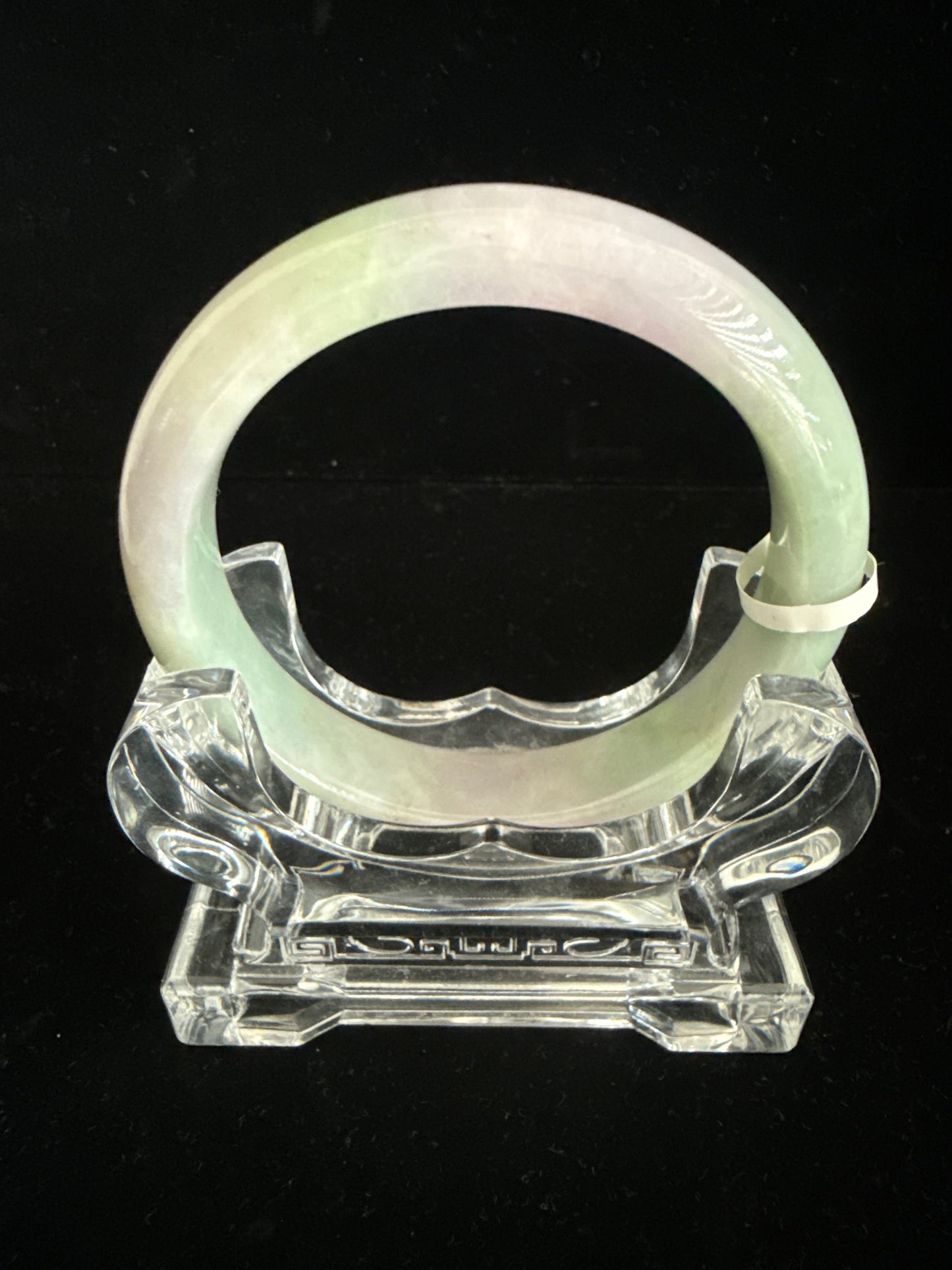 108. Purple fuse green Jade bangle