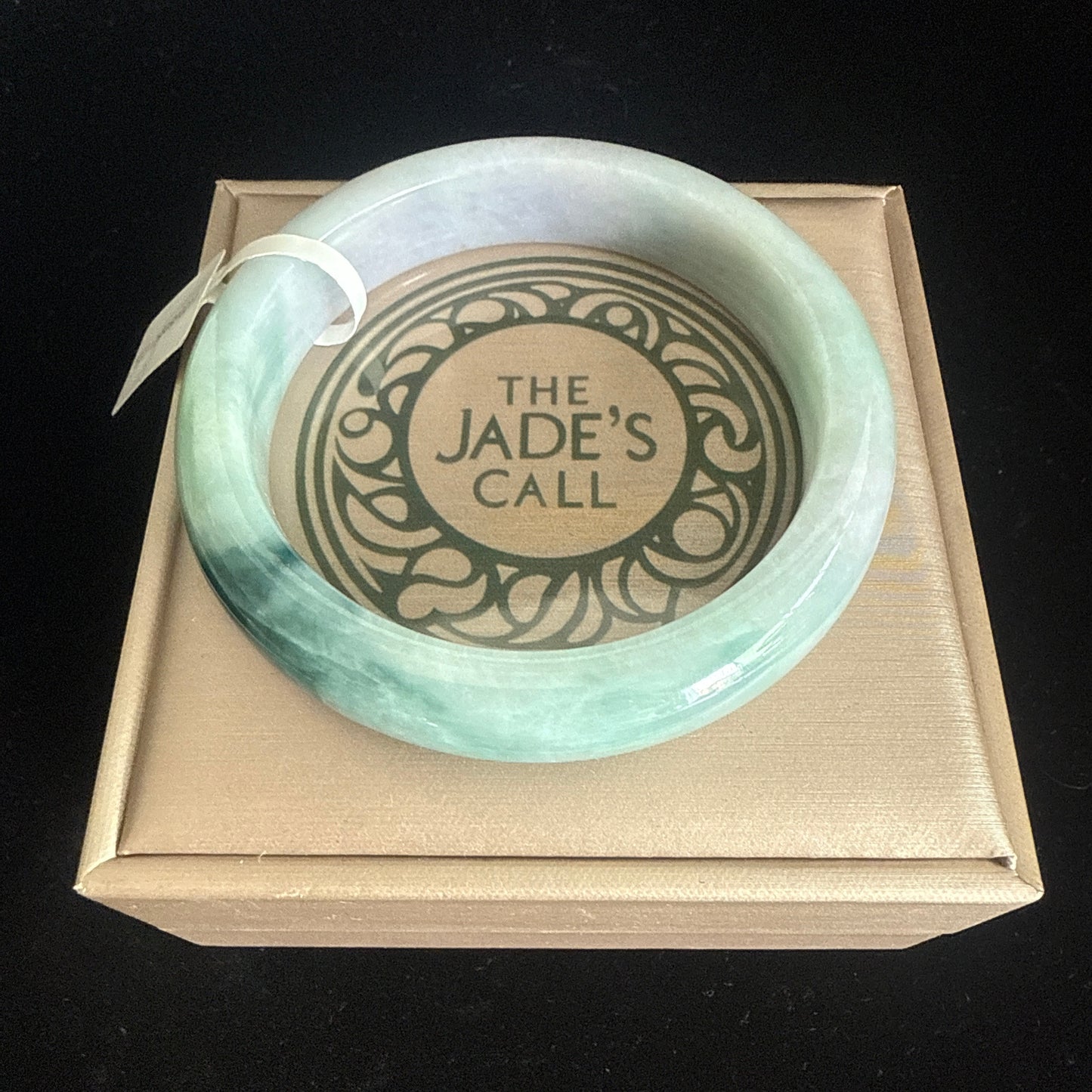 11. Lavender with Tones of Green Jade Bangle