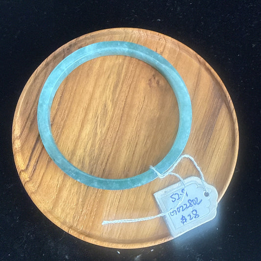 802. Guatemala Type A thin square jadeite bangle