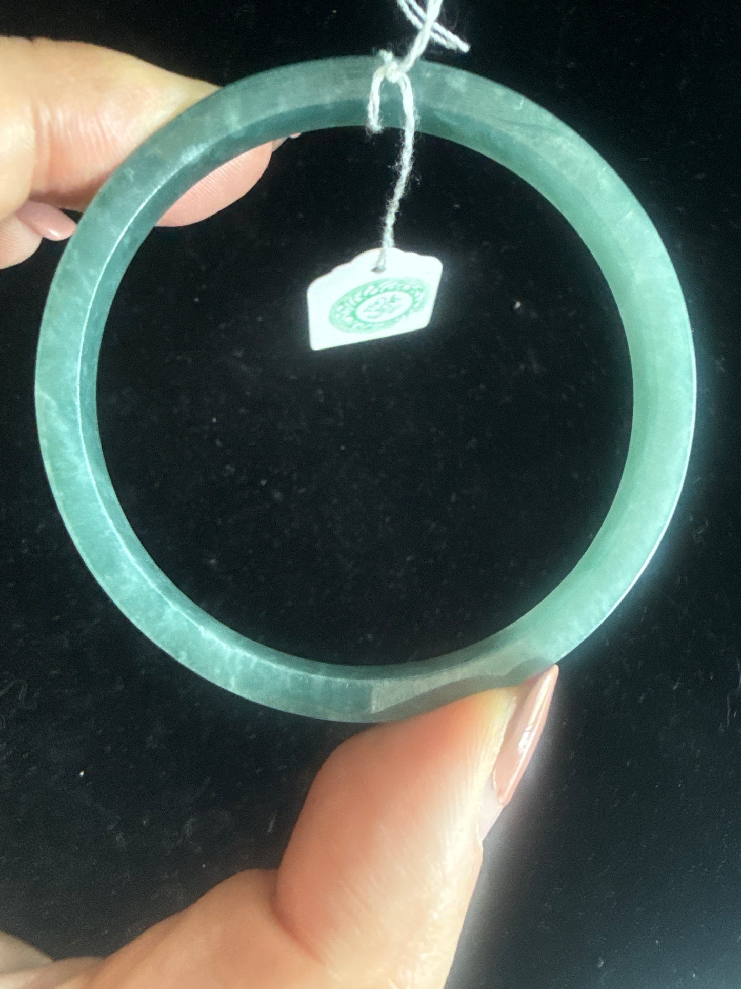 802. Guatemala Type A thin square jadeite bangle