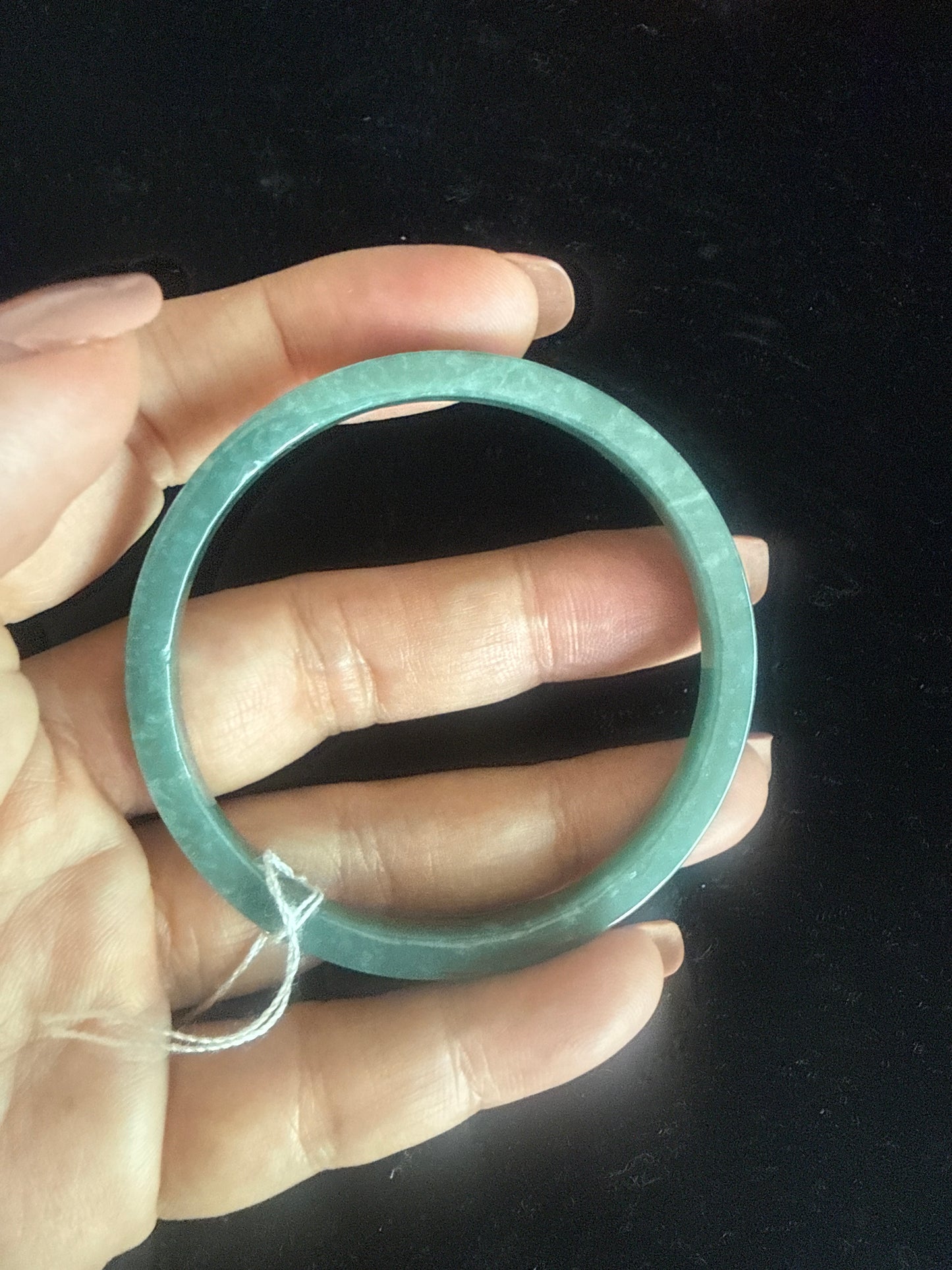 803. Guatemala Type A thin square jadeite bangle