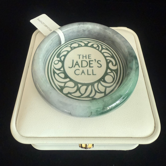 168. Grey with green Jade Bangle