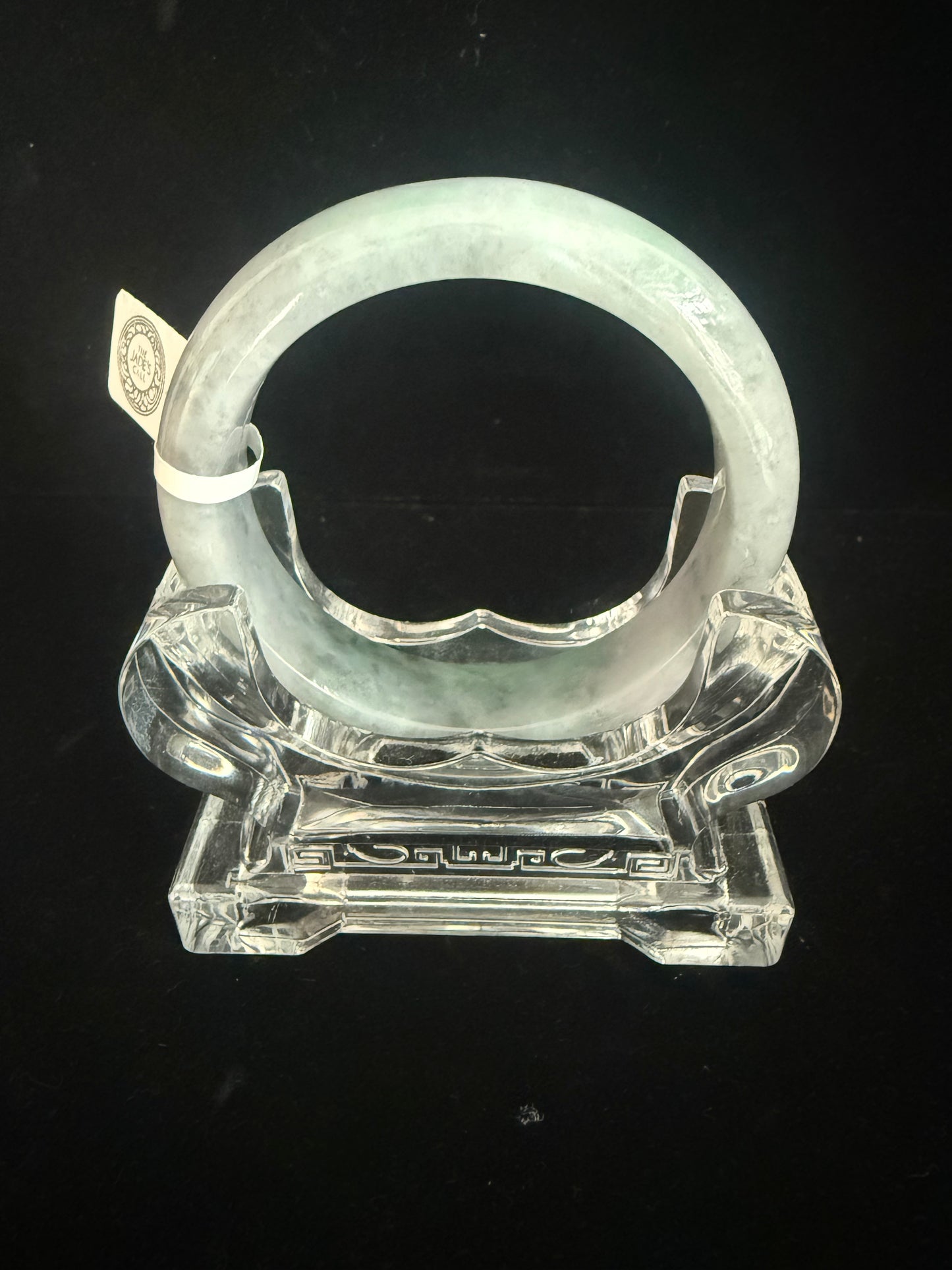 168. Grey with green Jade Bangle