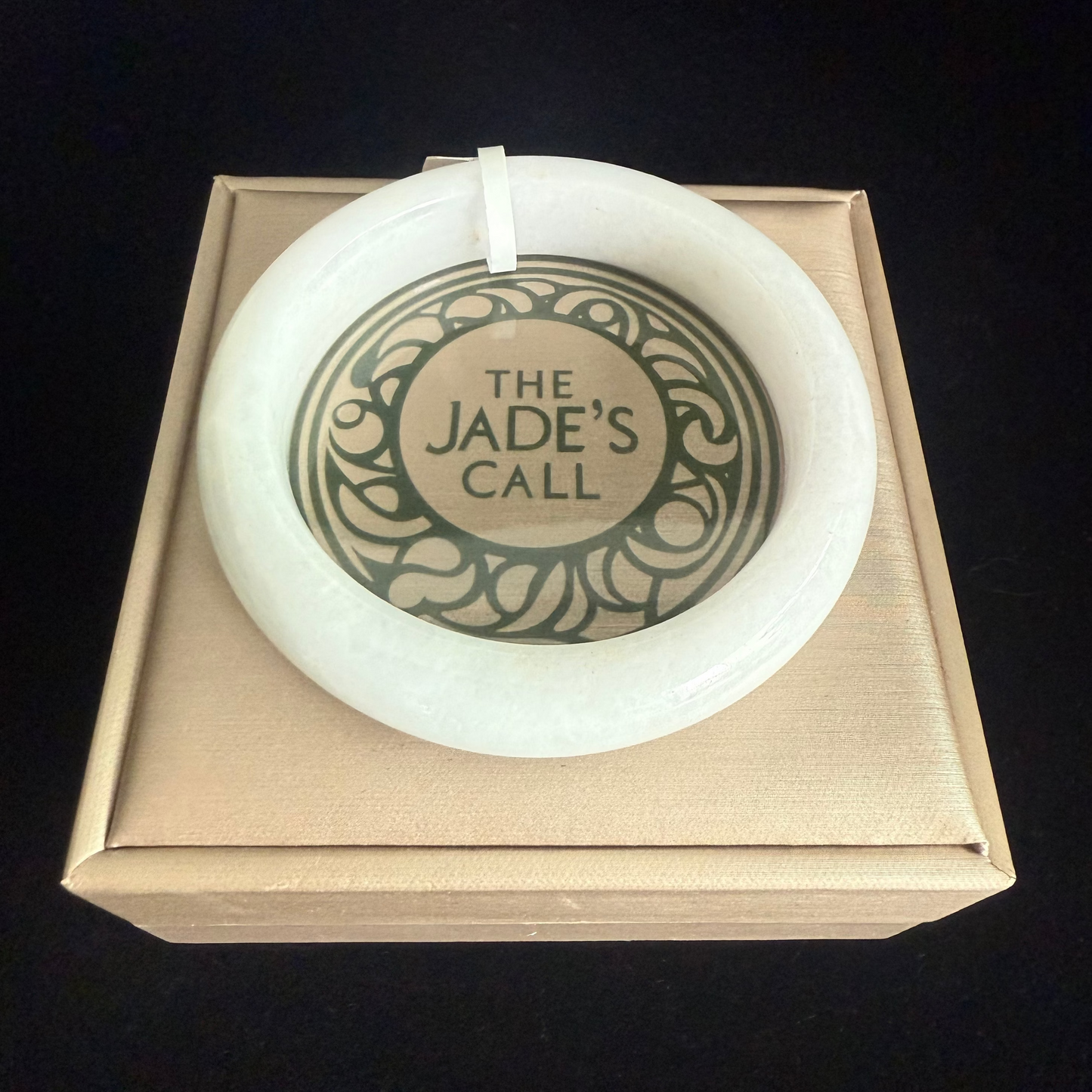 116. White Moon light Jade Bangle