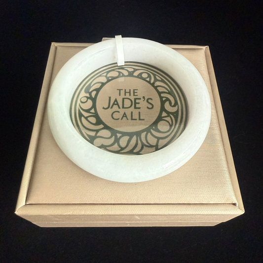 116. White Moon light Jade Bangle