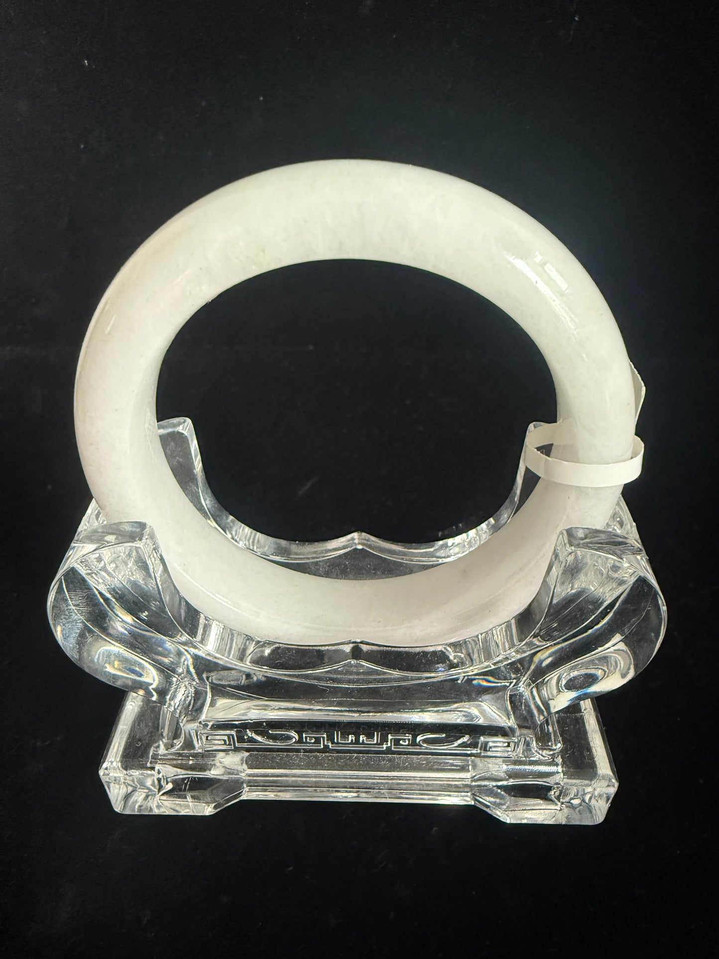 116. White Moon light Jade Bangle