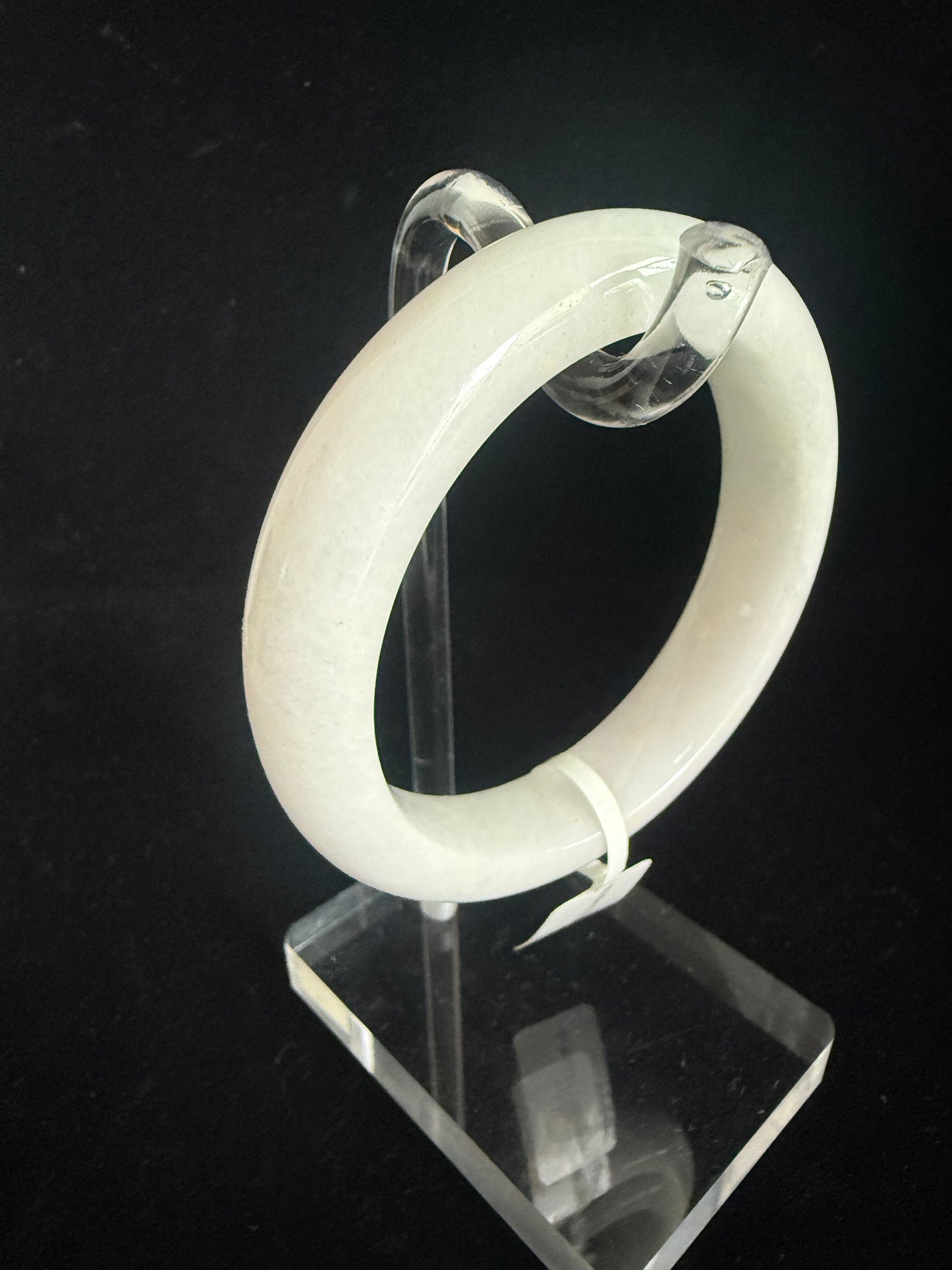 116. White Moon light Jade Bangle