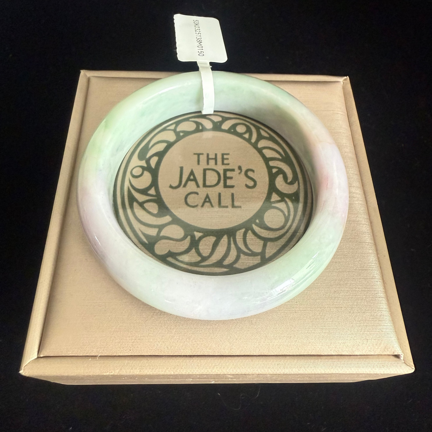 150. Blend of lavender and green Jade Bangle