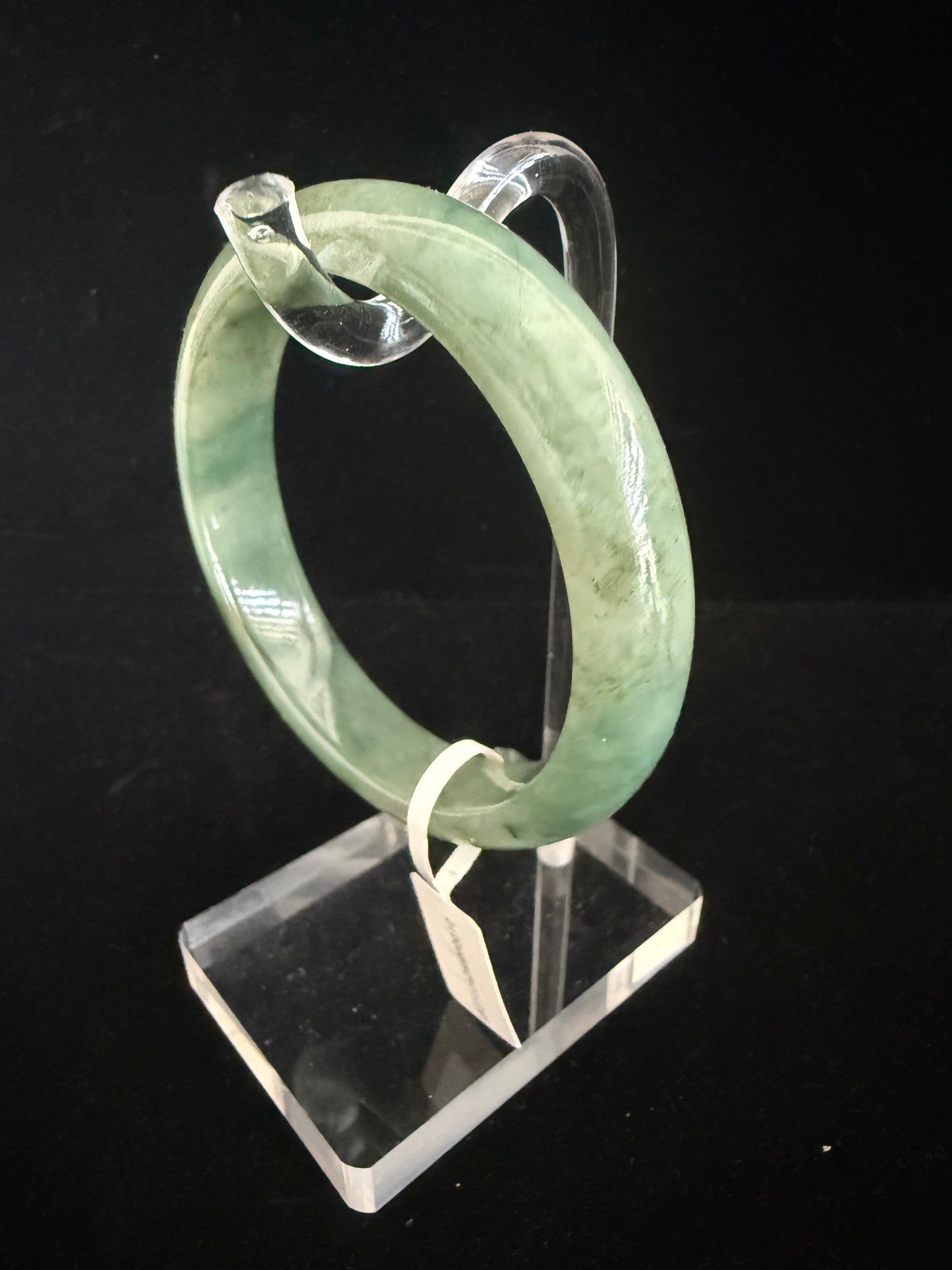 10. Lake green tones Jade Bangle