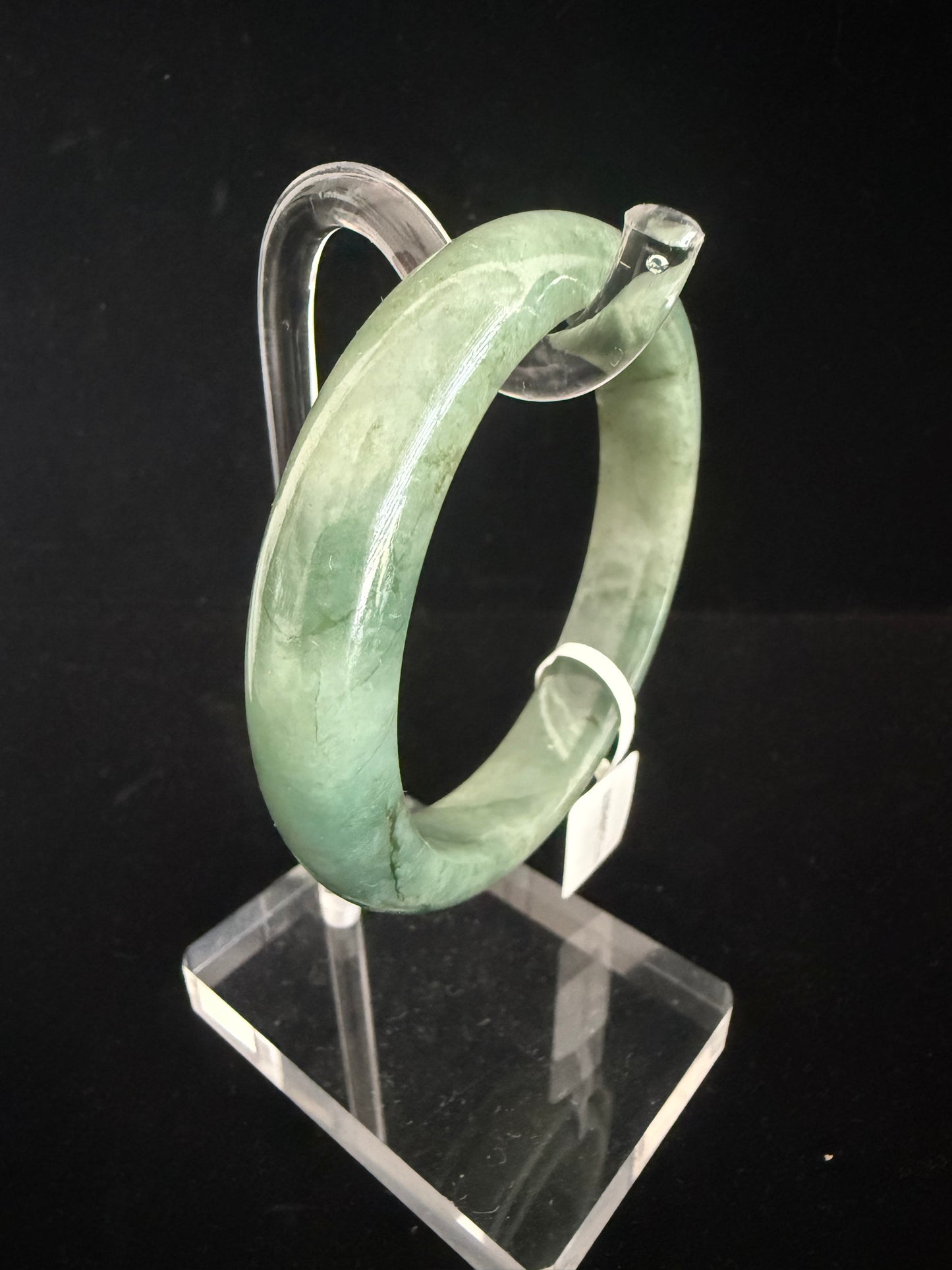 10. Lake green tones Jade Bangle
