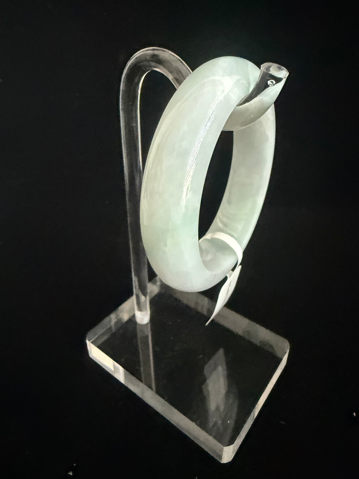 243. Light blue base jade bangle