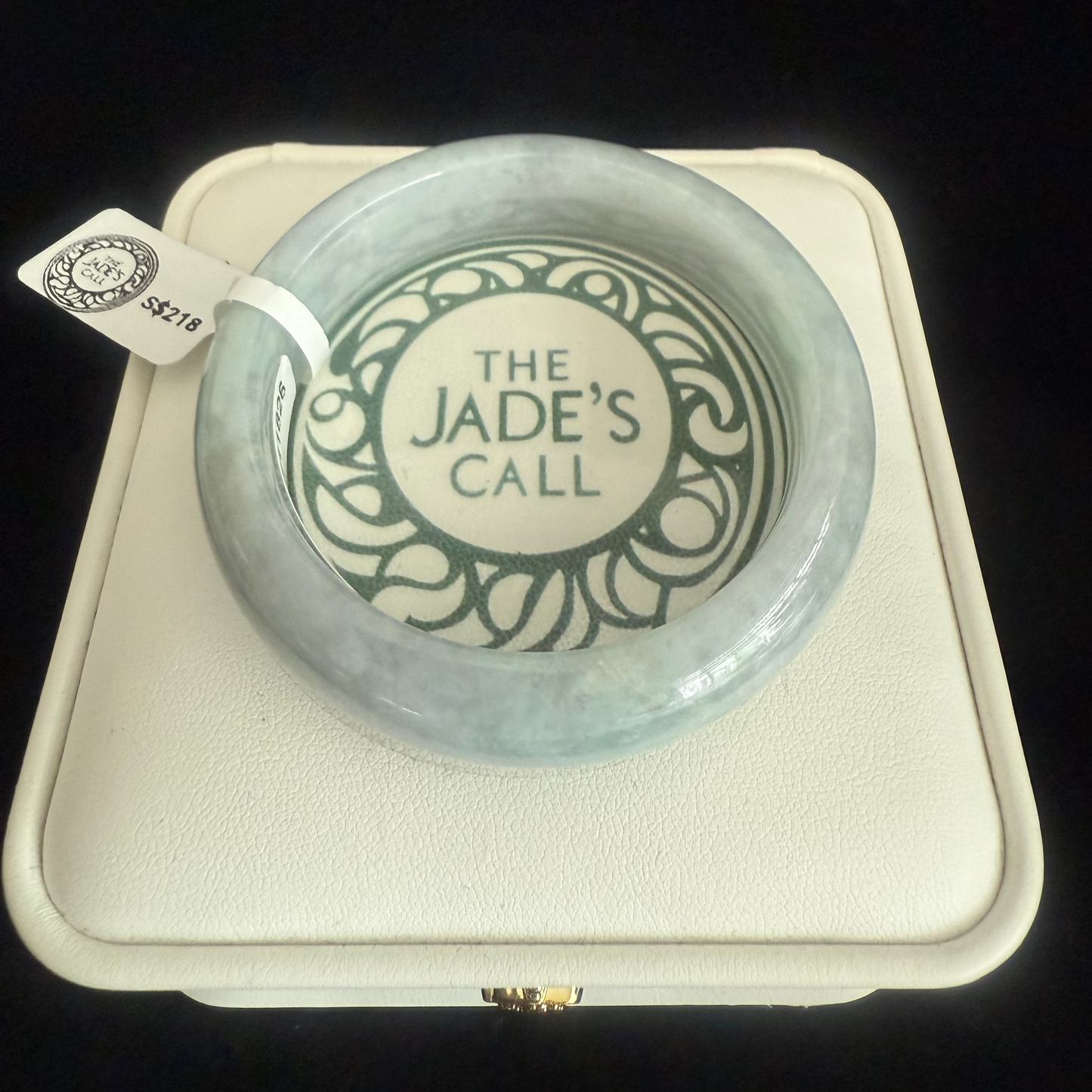 282. Glossy light blue base jade bangle
