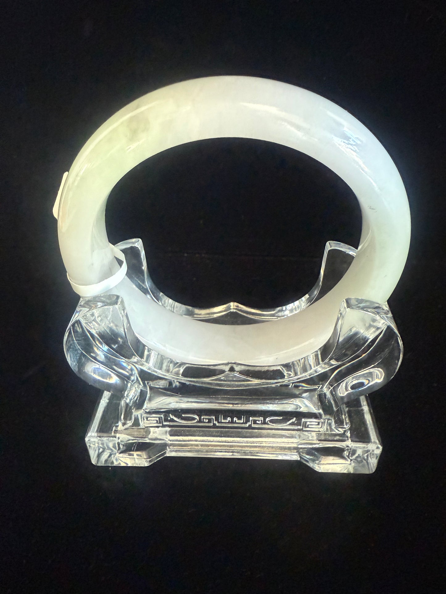 285. White base Jade bangle