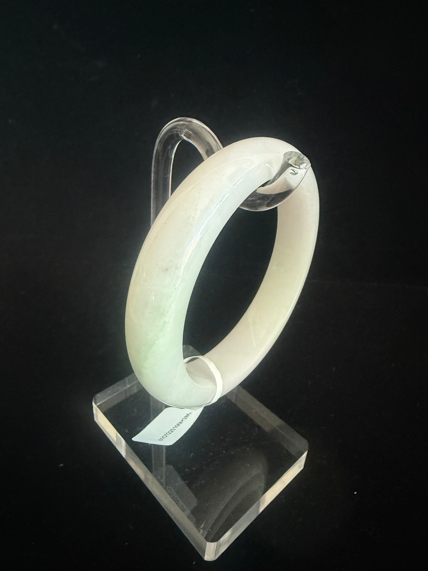 285. White base Jade bangle