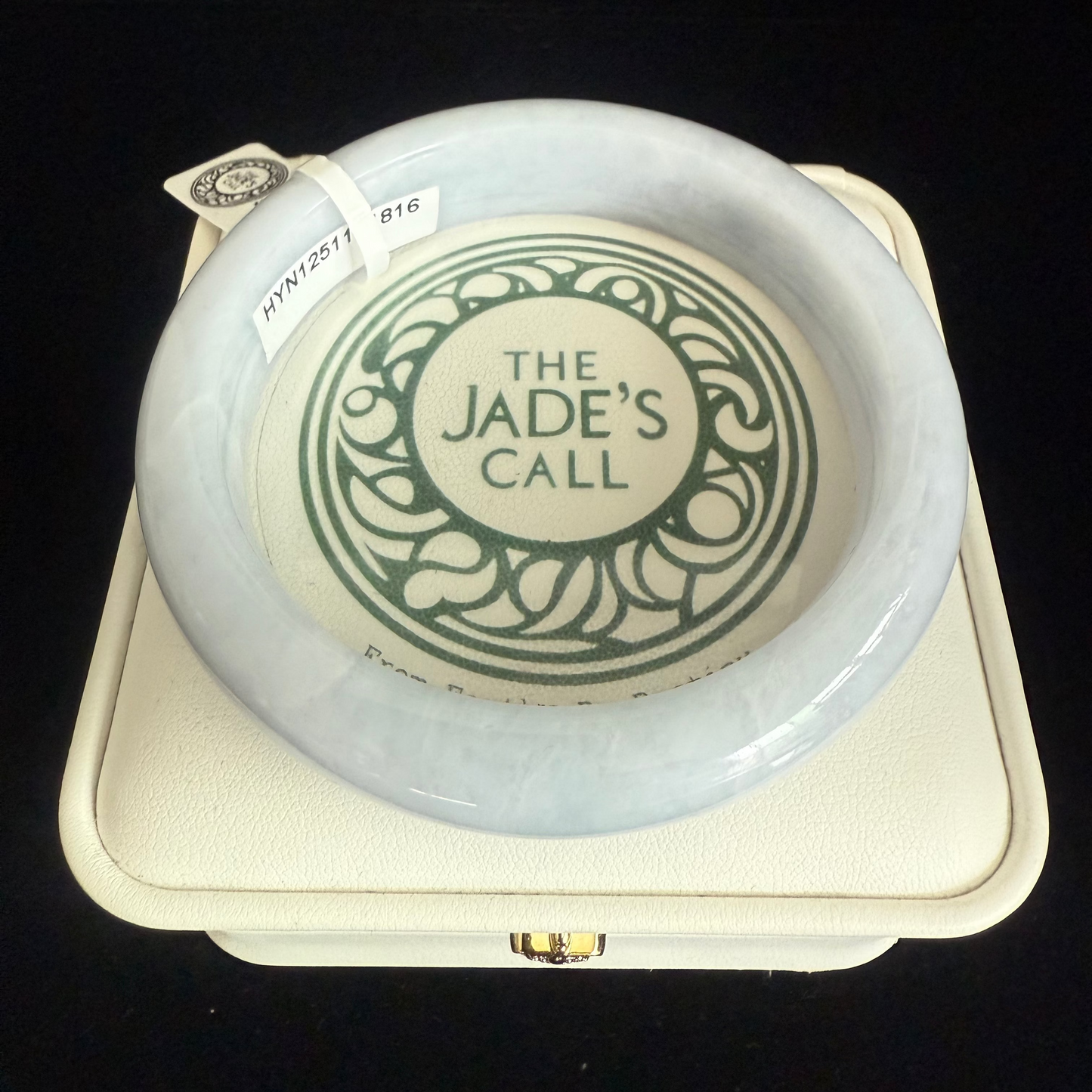 265. Silvery white Jade bangle