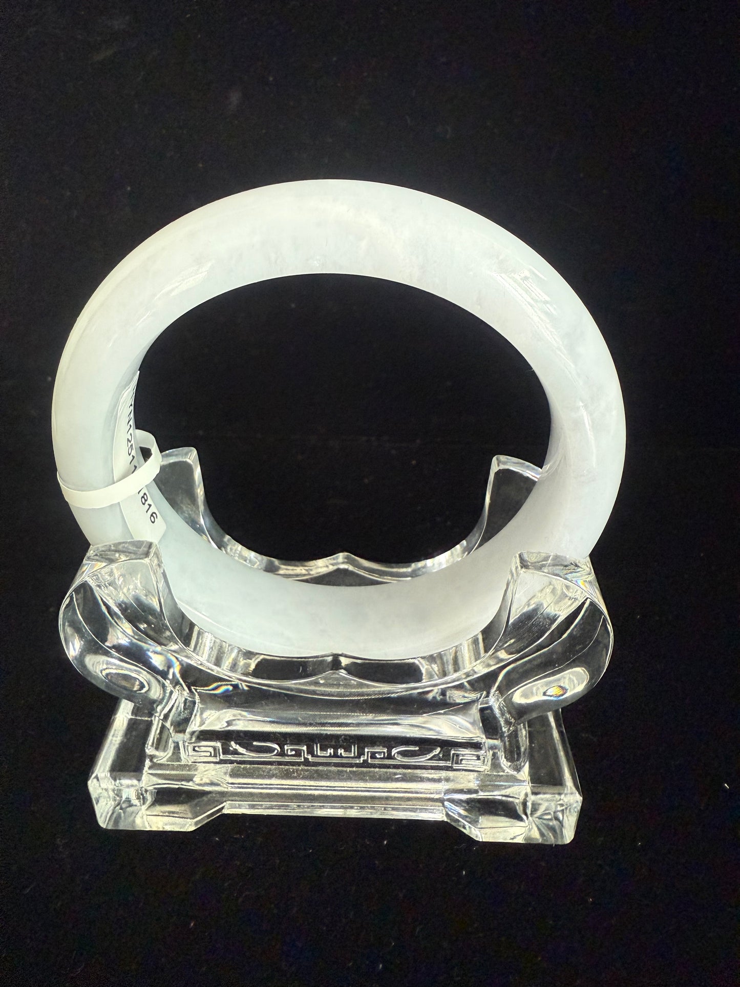 265. Silvery white Jade bangle