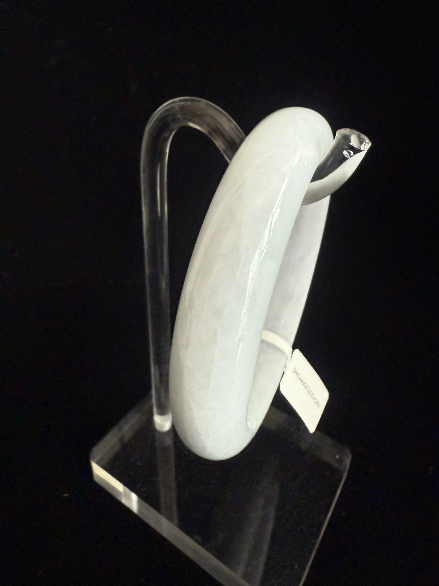 265. Silvery white Jade bangle