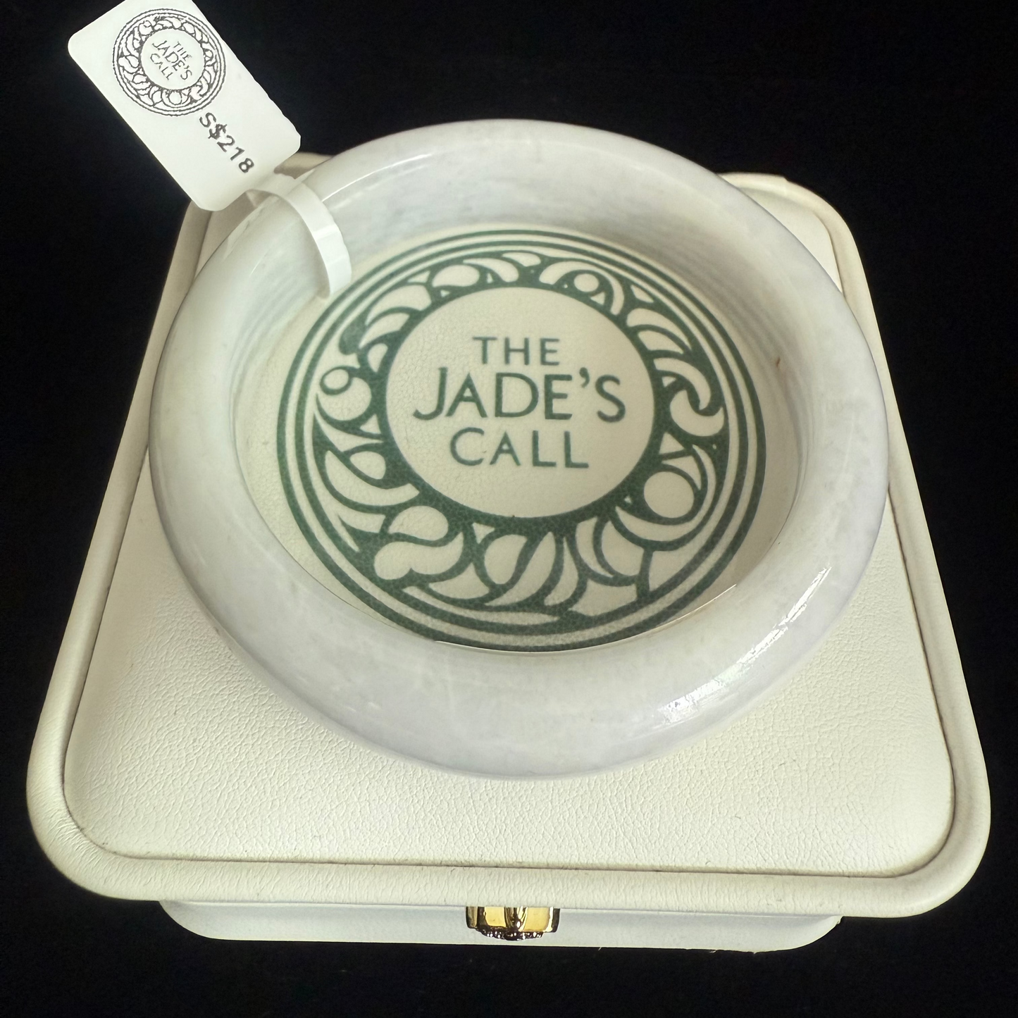 257. White moonlight Jade bangle