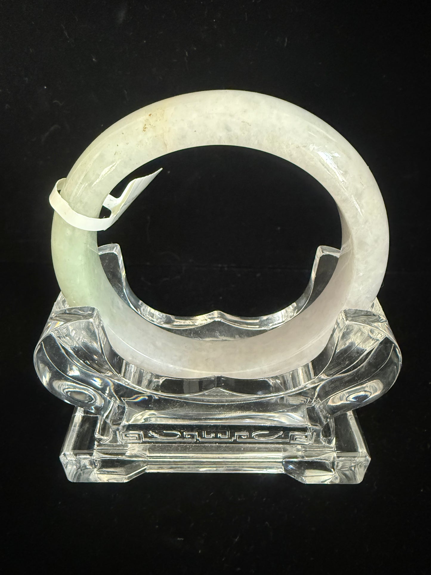 171. Faint green and purple blended Jade bangle