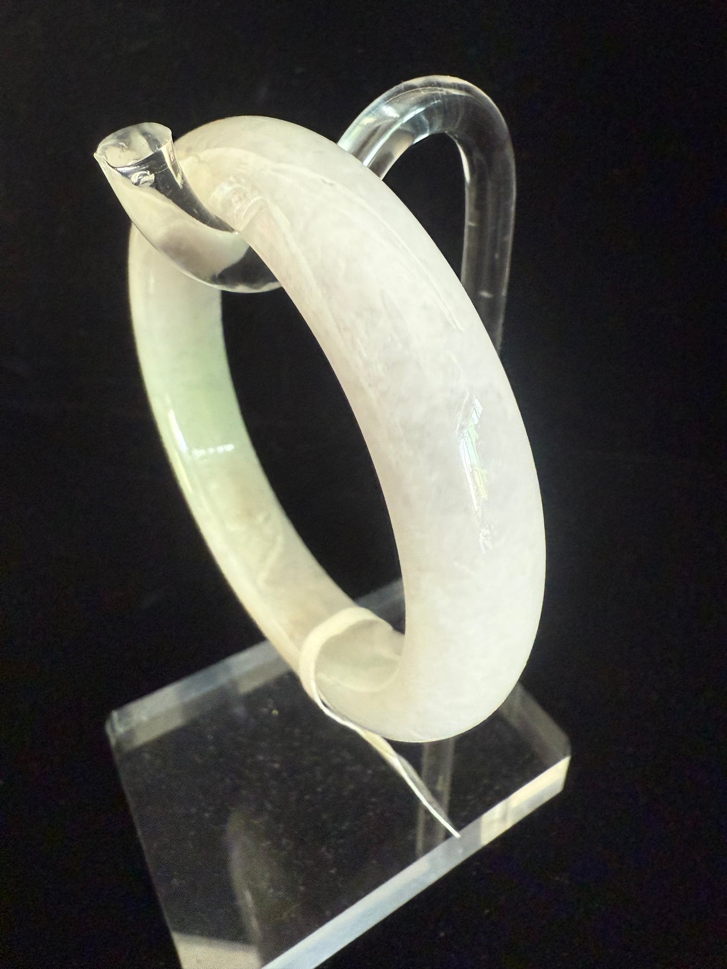 171. Faint green and purple blended Jade bangle