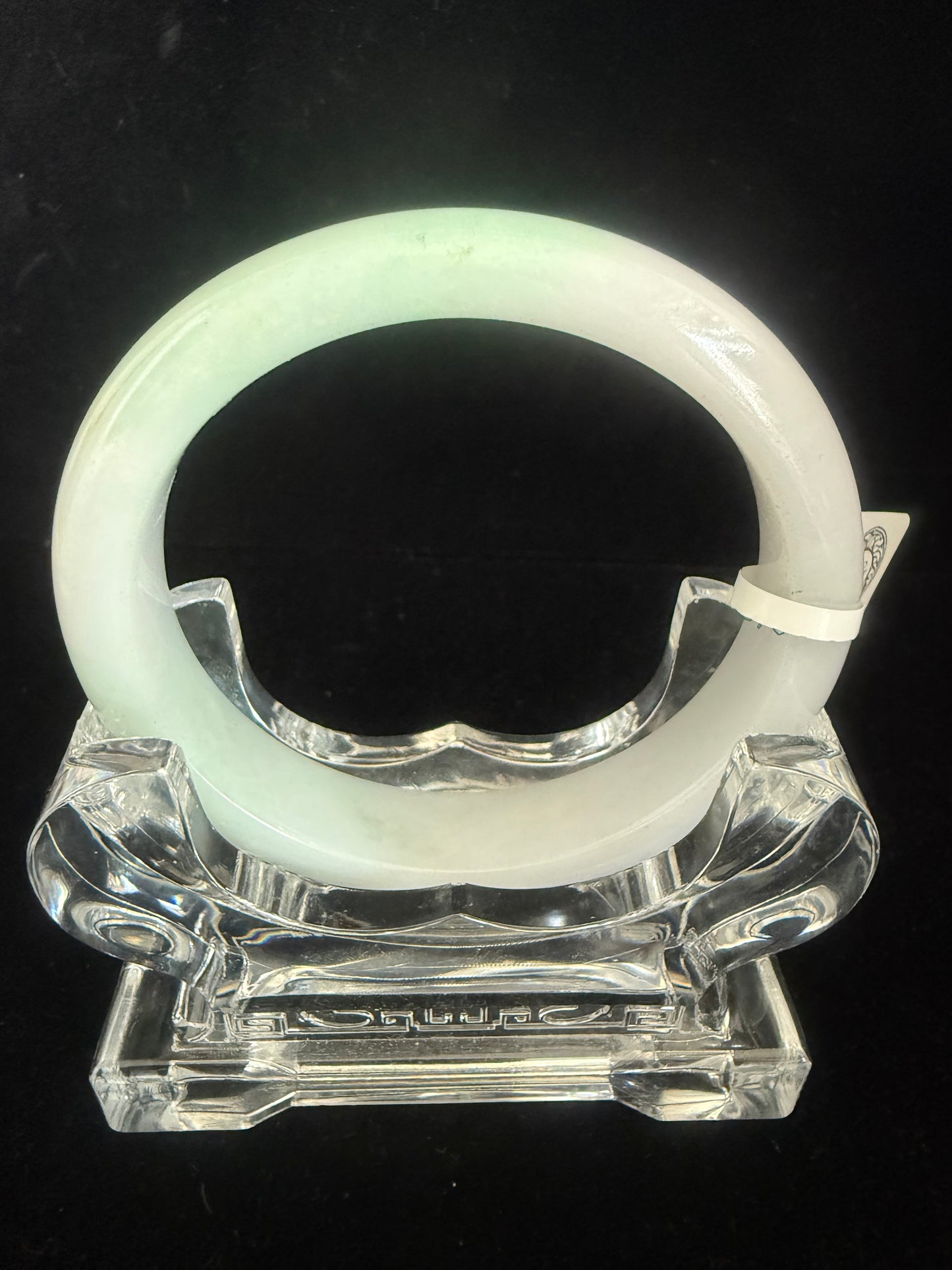 258. Light lavender blend green Jade bangle