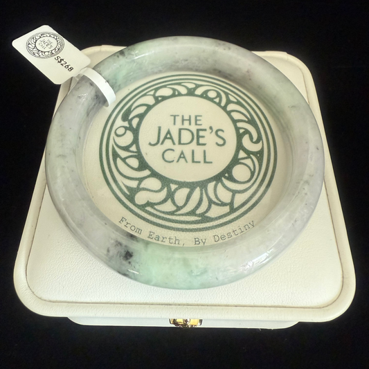 255. Mix of lavender green and black Jade bangle