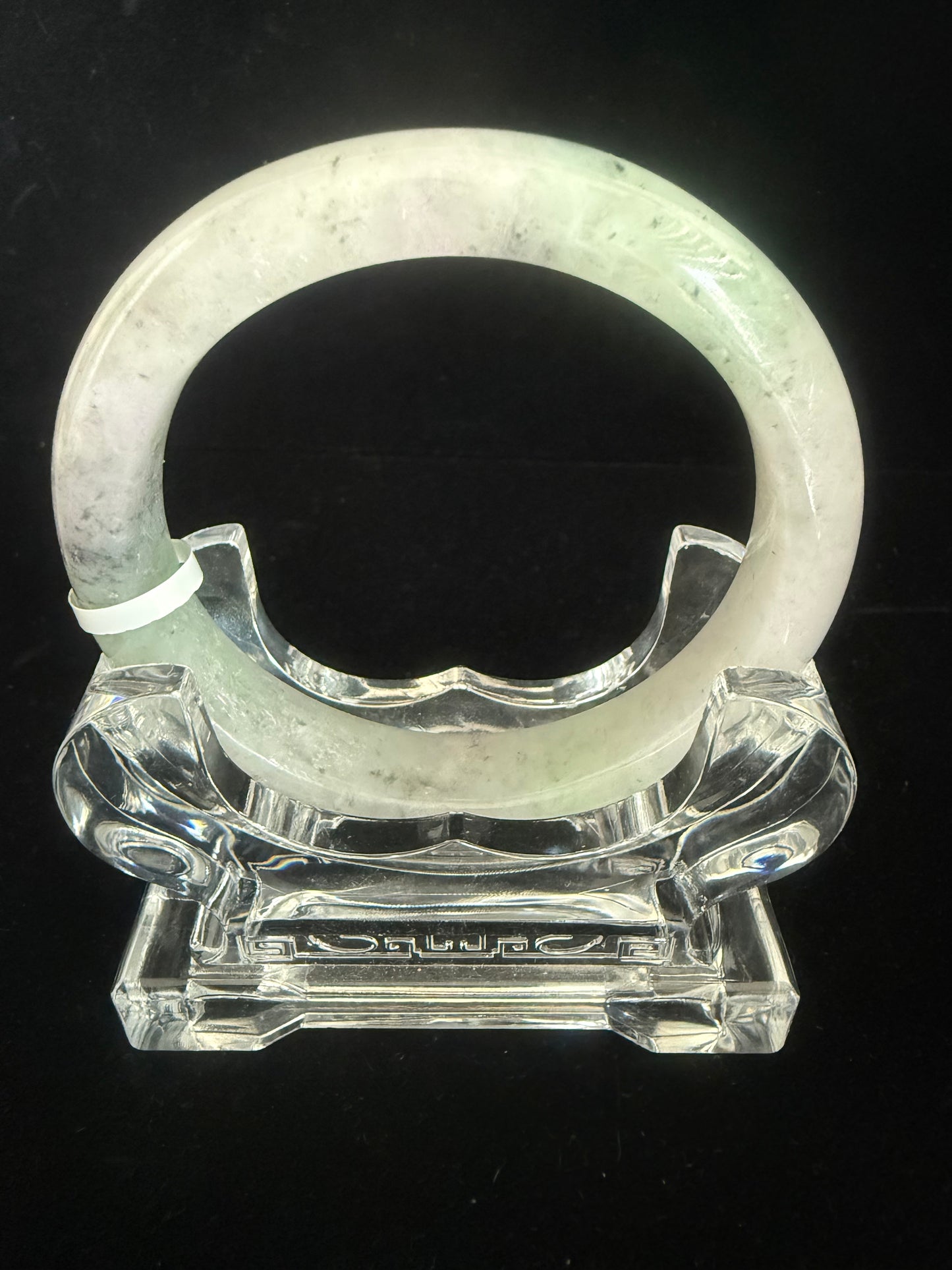 255. Mix of lavender green and black Jade bangle