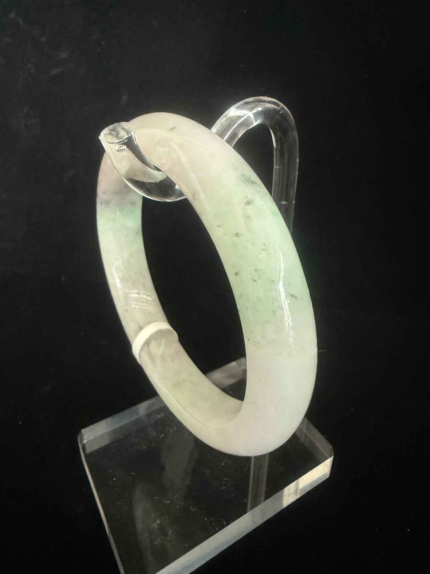 255. Mix of lavender green and black Jade bangle