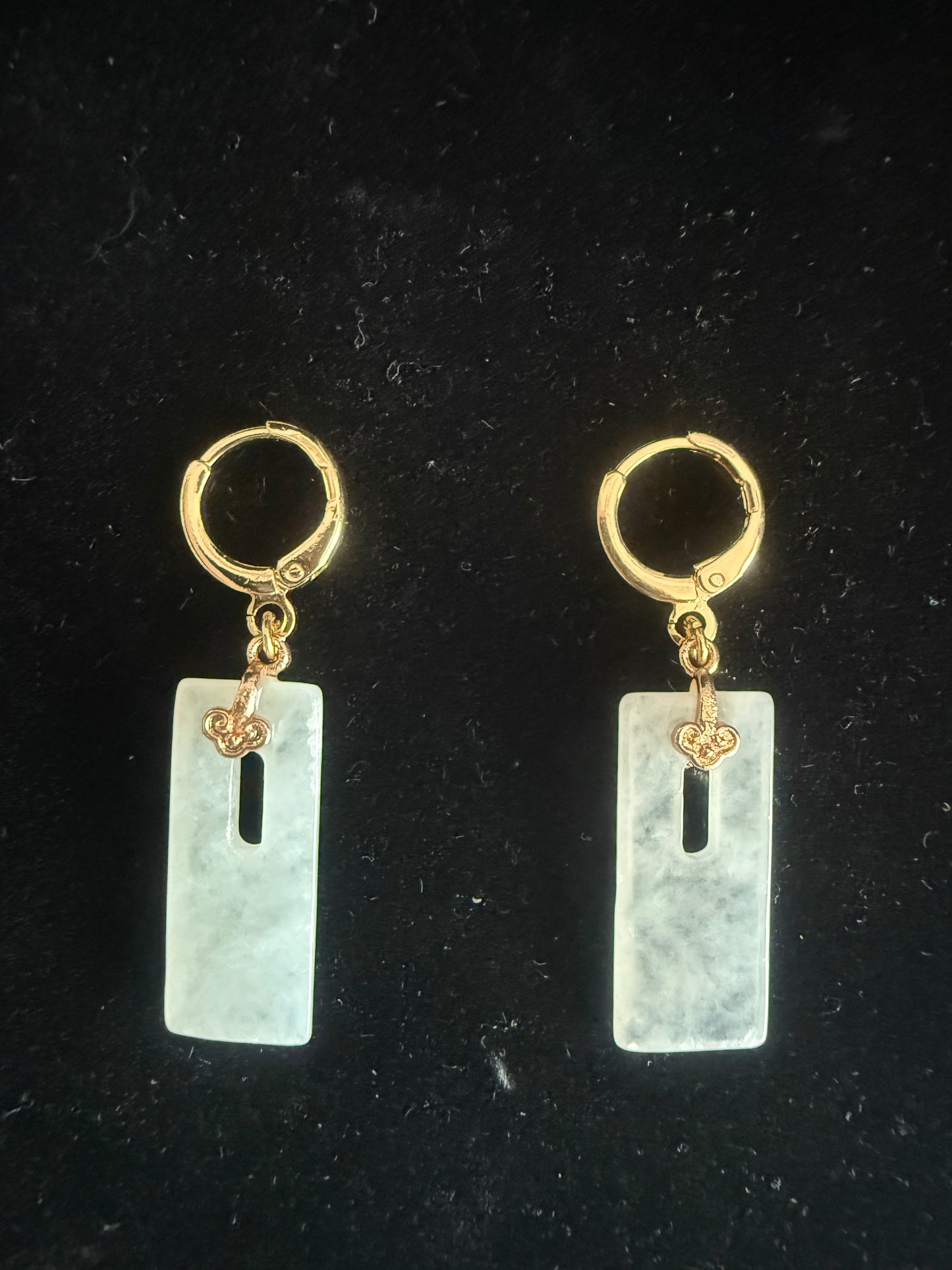 E333. Door Jade Earring