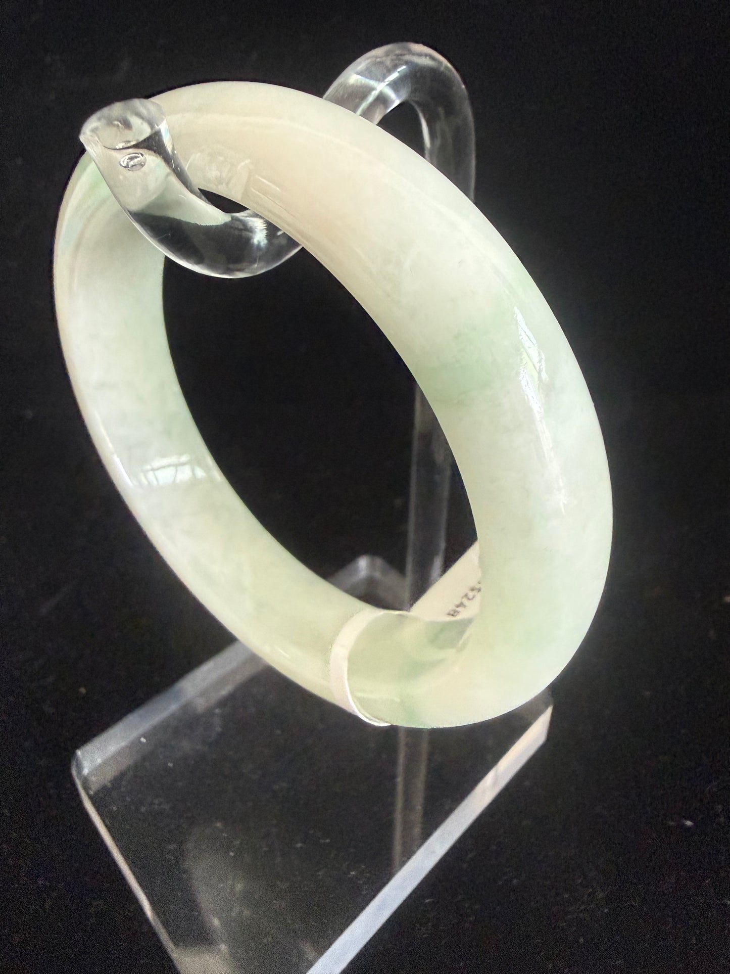 230. Smooth light green Jade bangle
