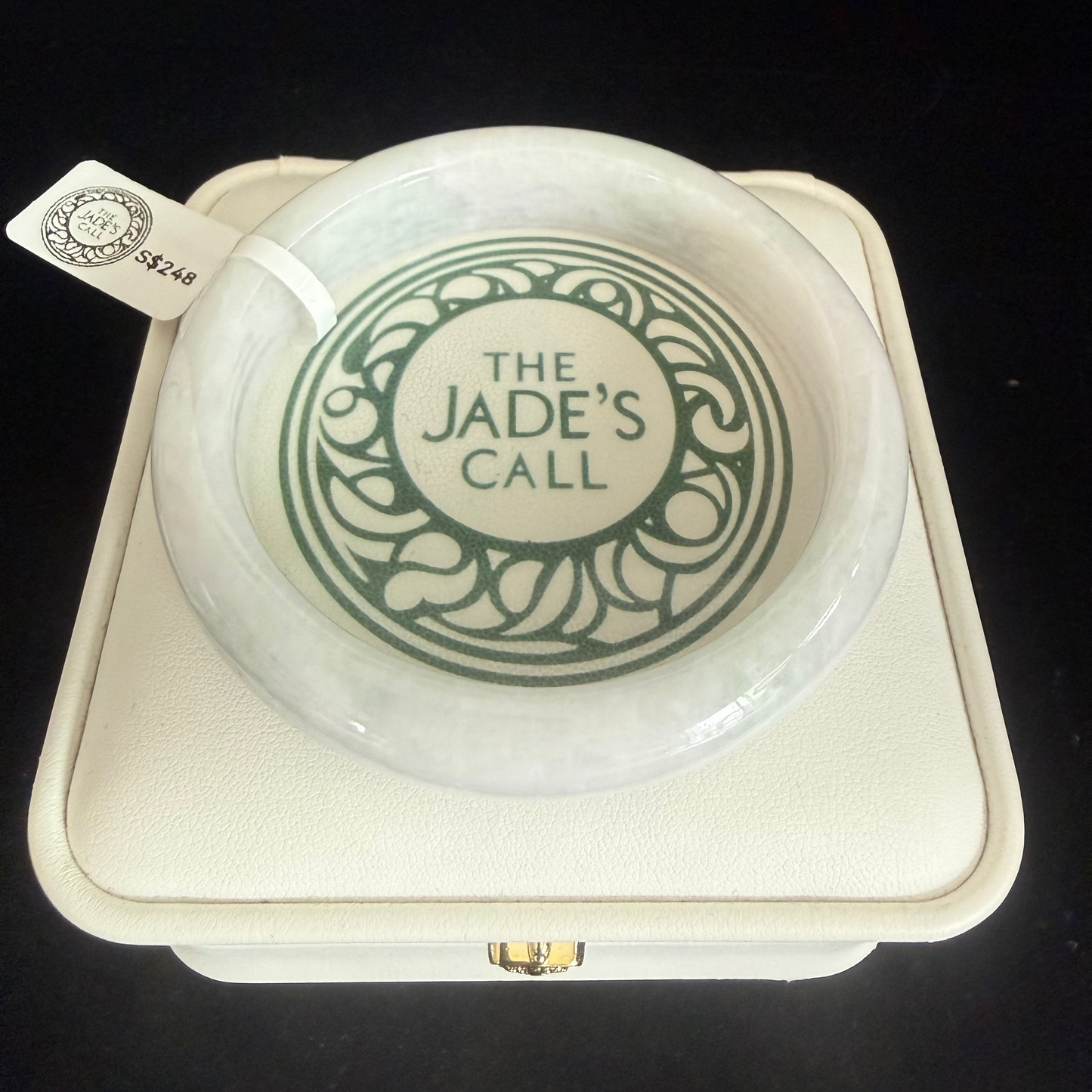 266. White moonlight Jade bangle