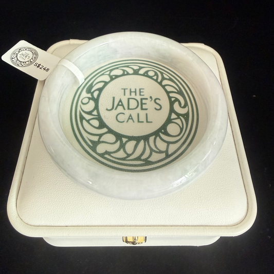 266. White moonlight Jade bangle