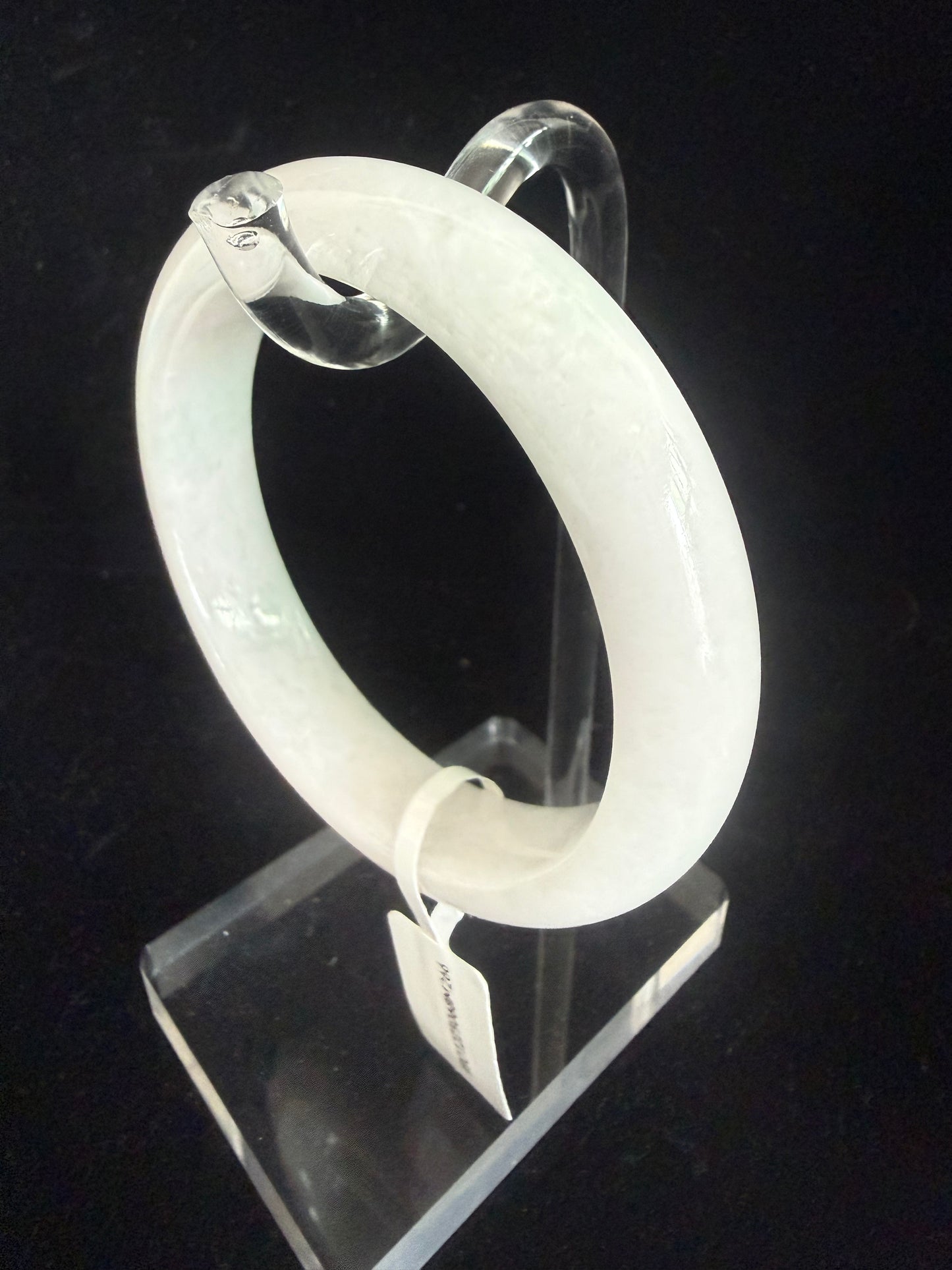 266. White moonlight Jade bangle