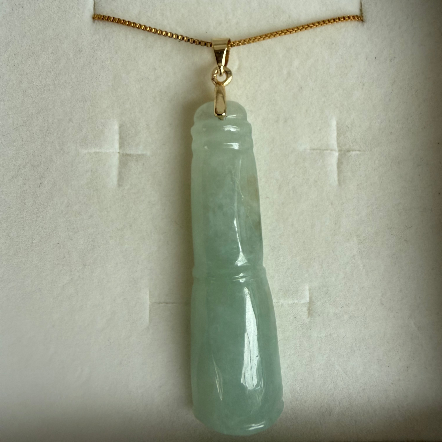 L40.Jade pendant with necklace - Bamboo