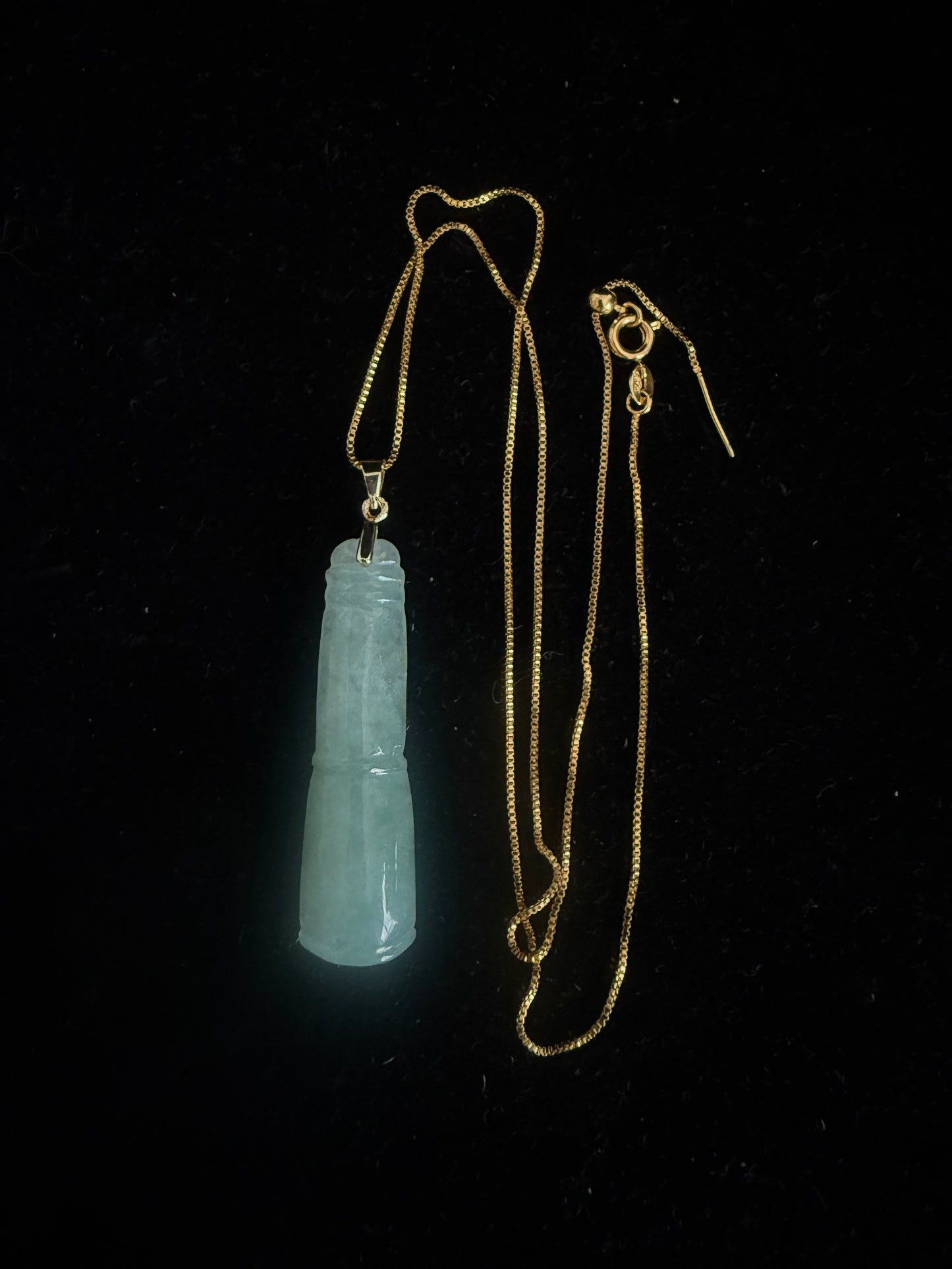 L40.Jade pendant with necklace - Bamboo