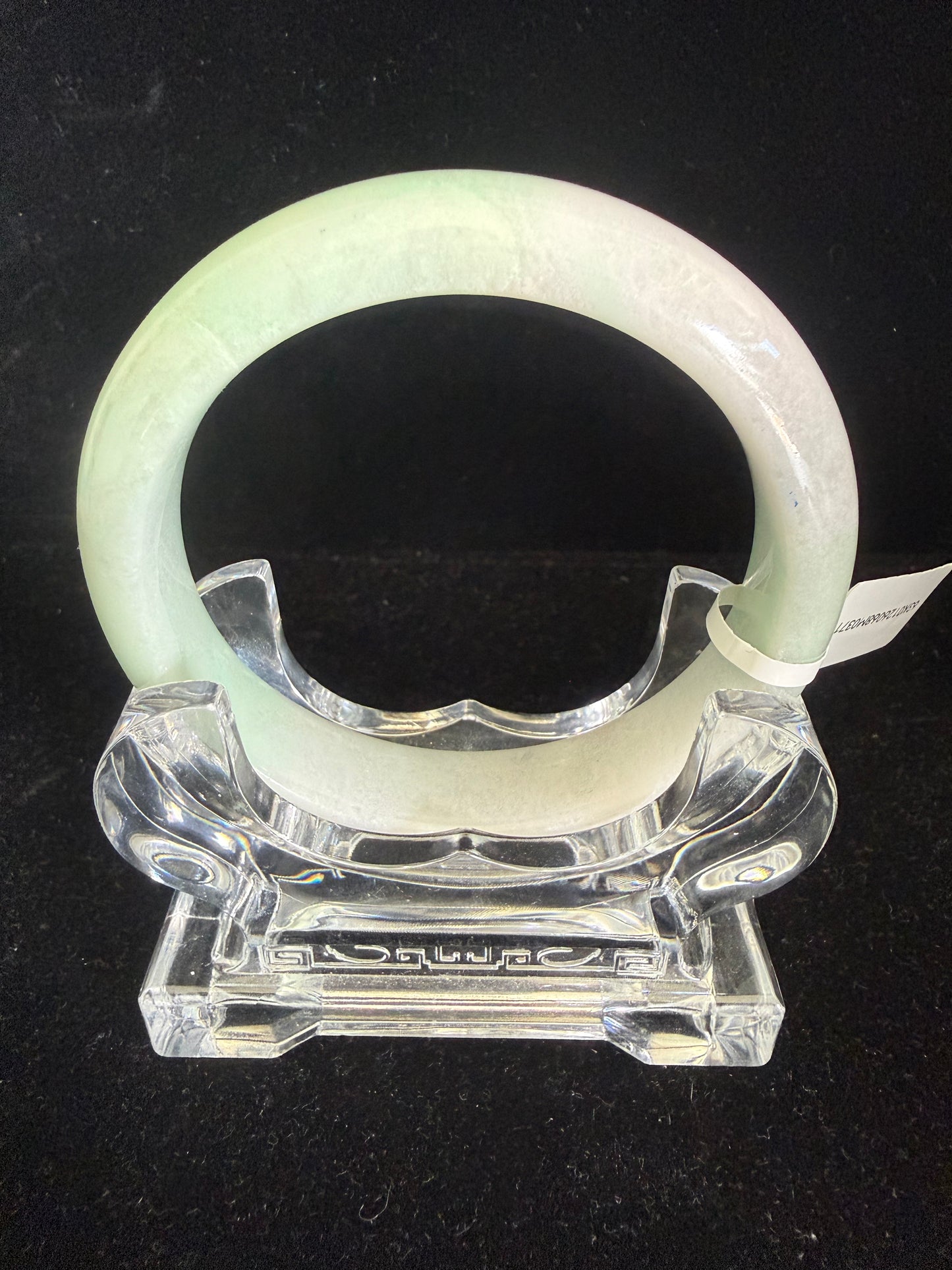 371. Light green and slight lavender blend Jade bangle