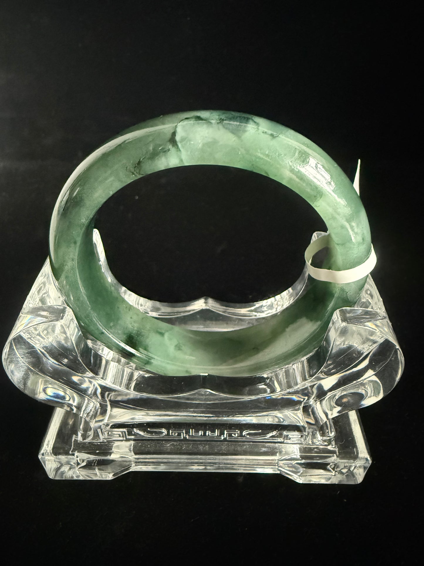 247. Dark green mix Jade bangle
