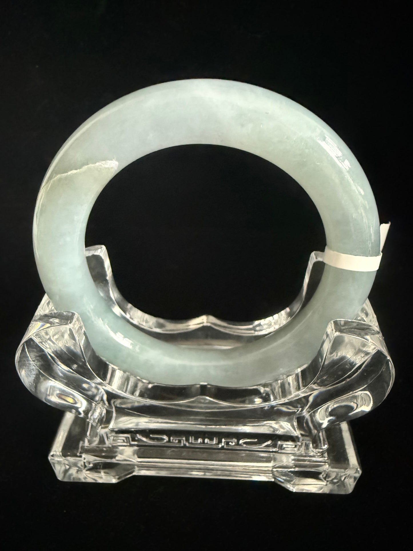 397. Traditional round light blue Jade bangle