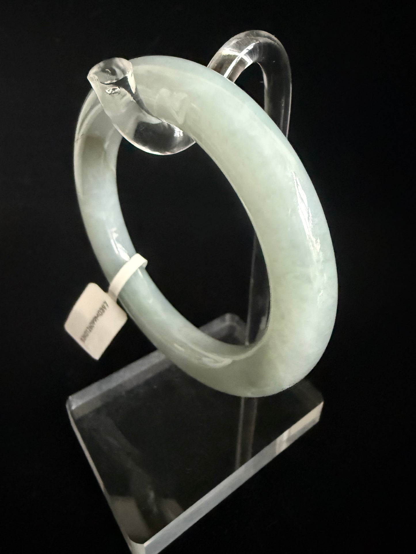 397. Traditional round light blue Jade bangle
