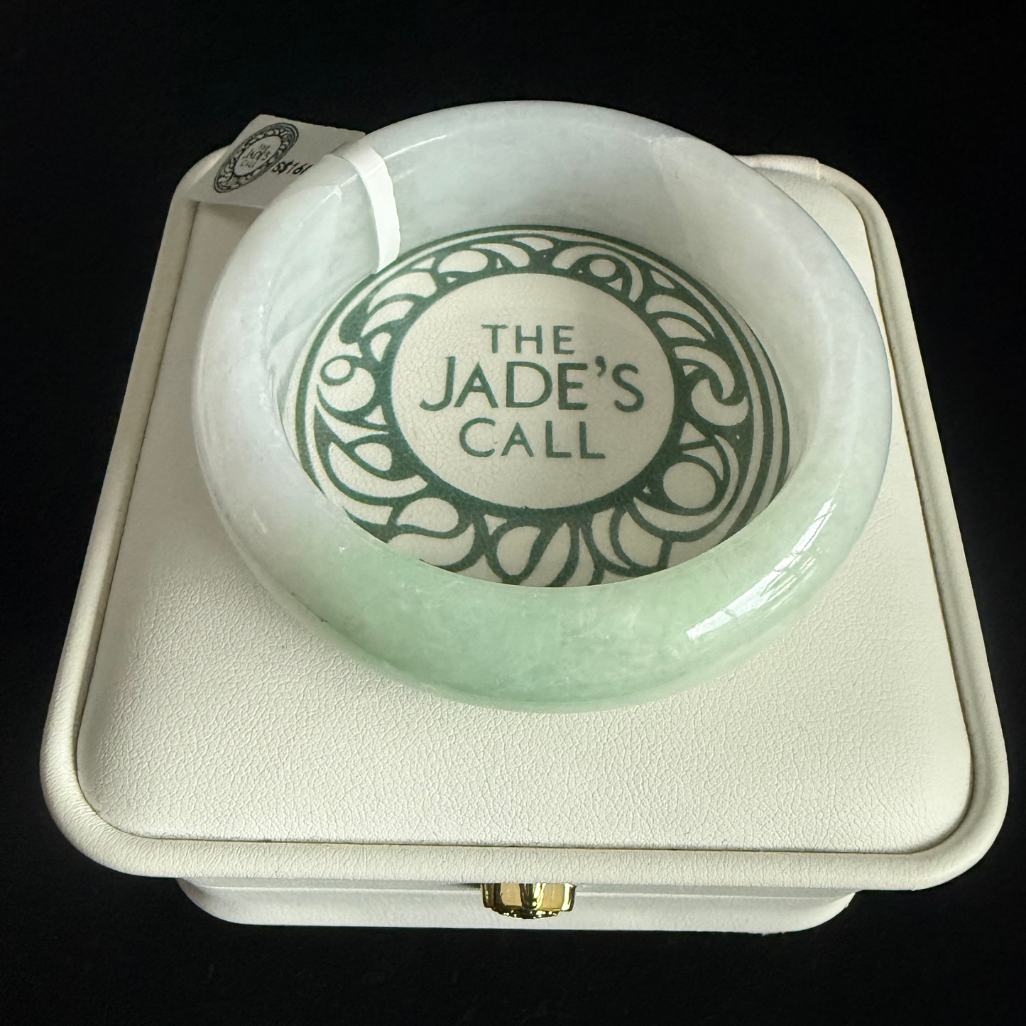 403. Light green and white Jade bangle