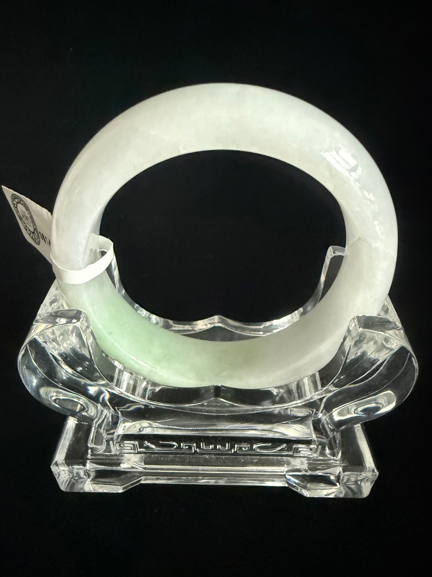 403. Light green and white Jade bangle