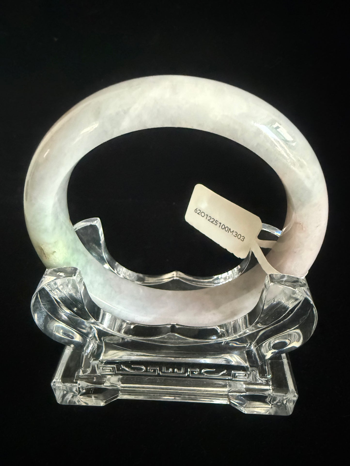 303. Light Lavender based Jade bangle