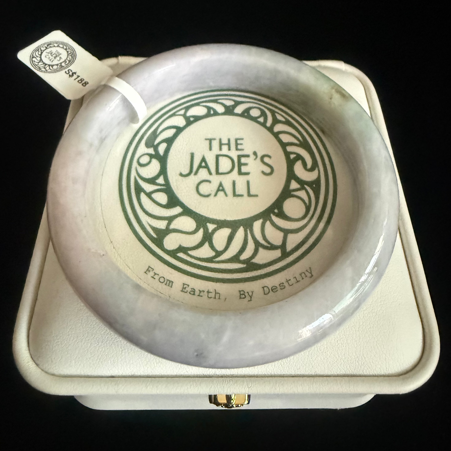 303. Light Lavender based Jade bangle