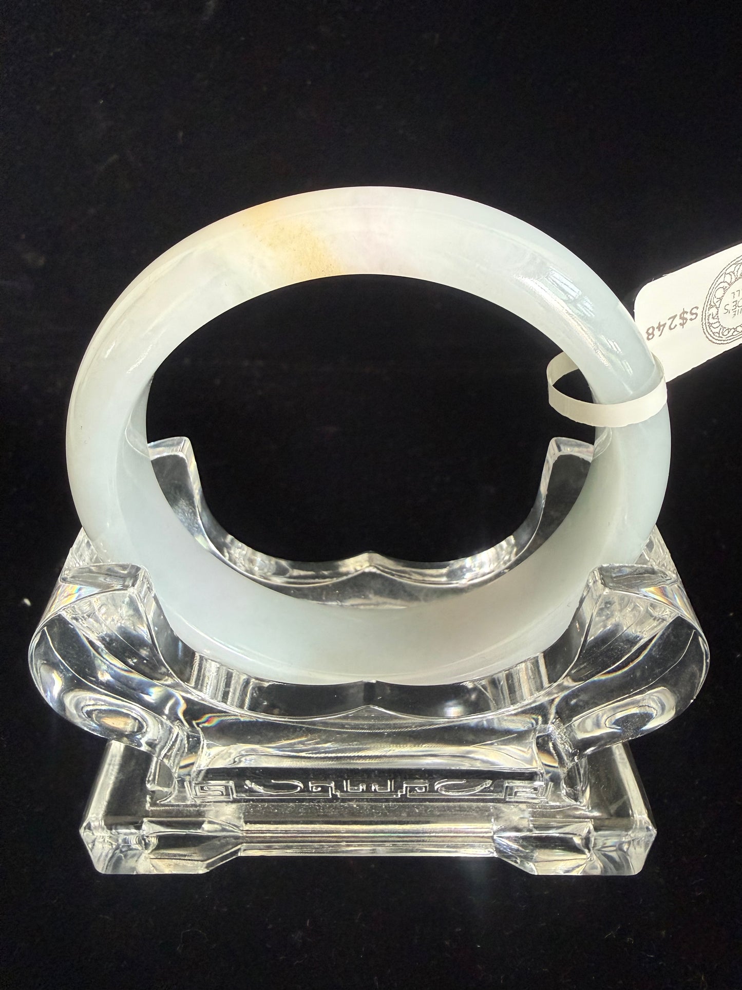 189. Clean light greenish blue Jade bangle