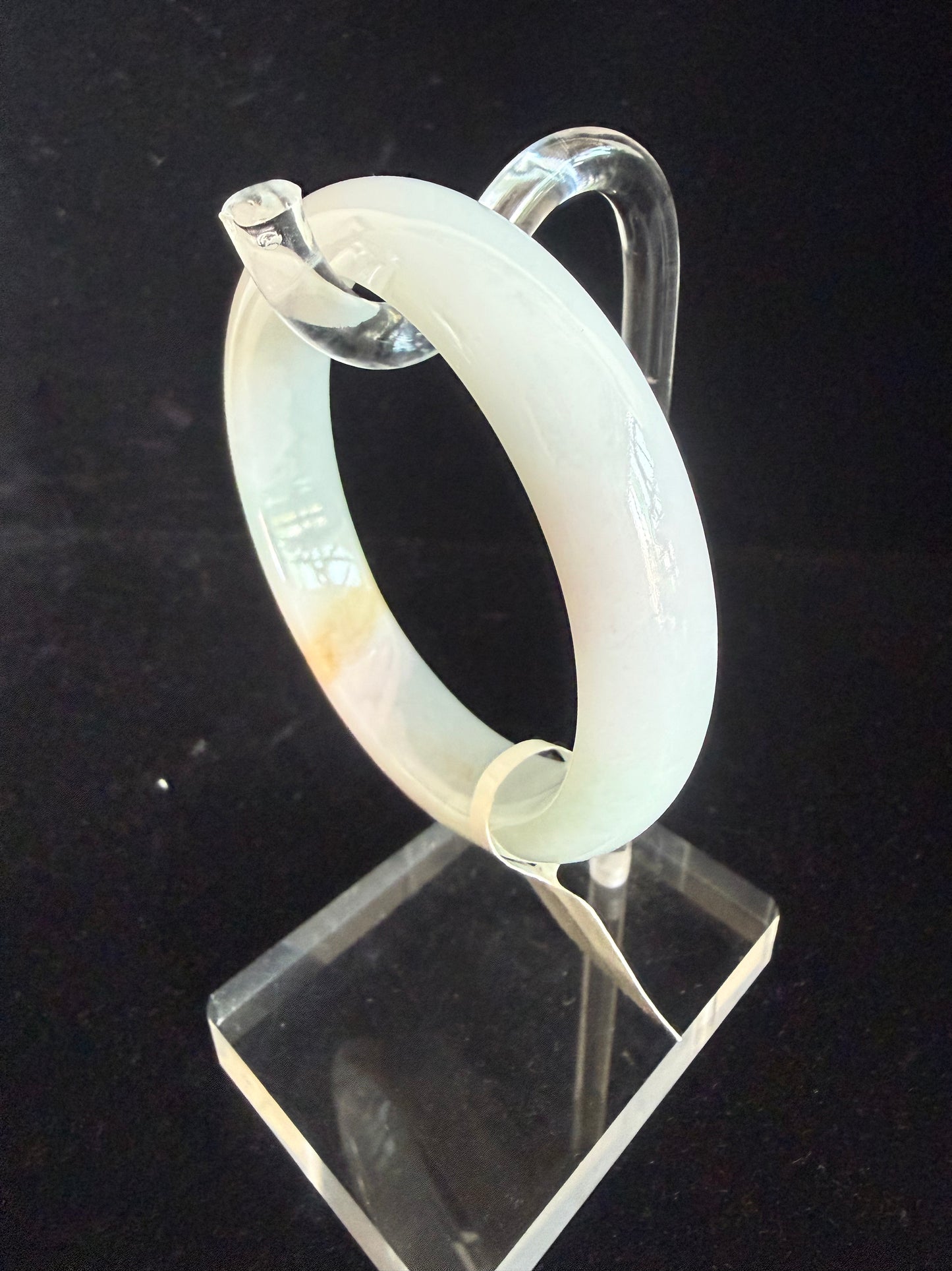 189. Clean light greenish blue Jade bangle