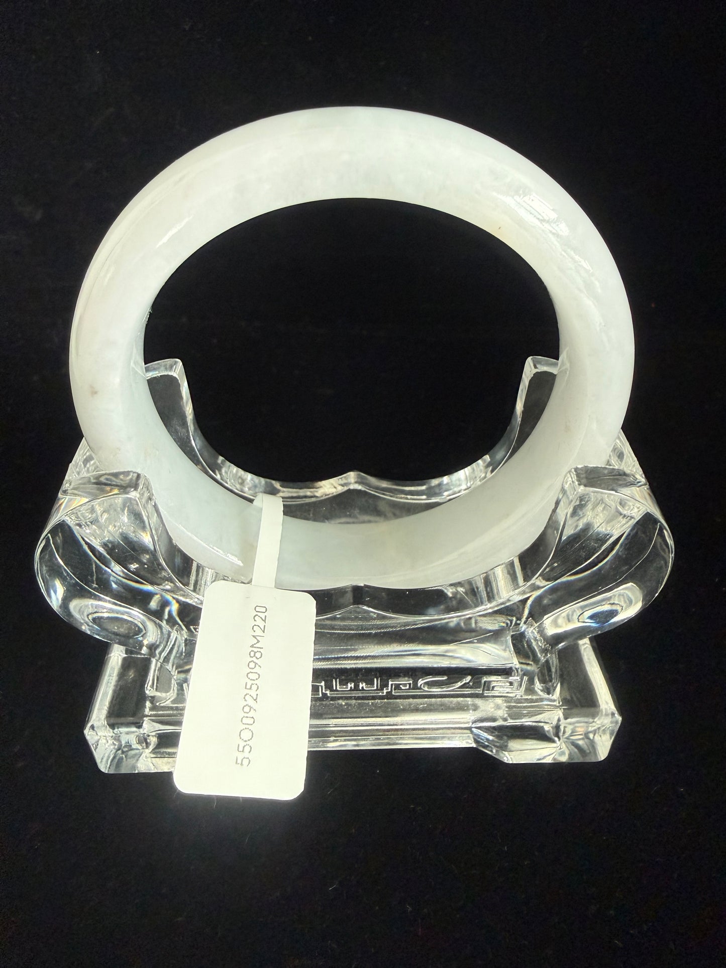 220. Glossy white Jade bangle