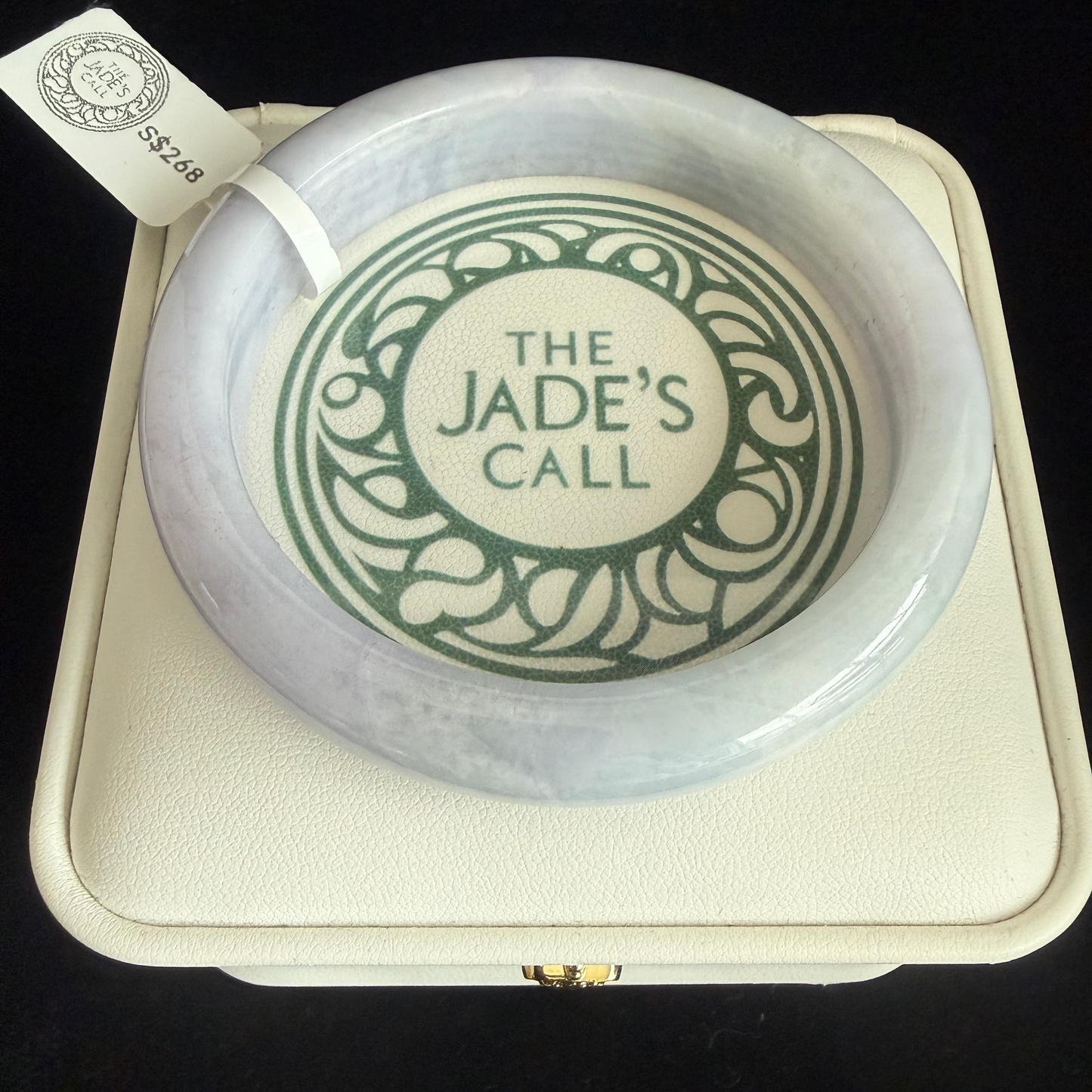 222. Light Lavender based Jade bangle