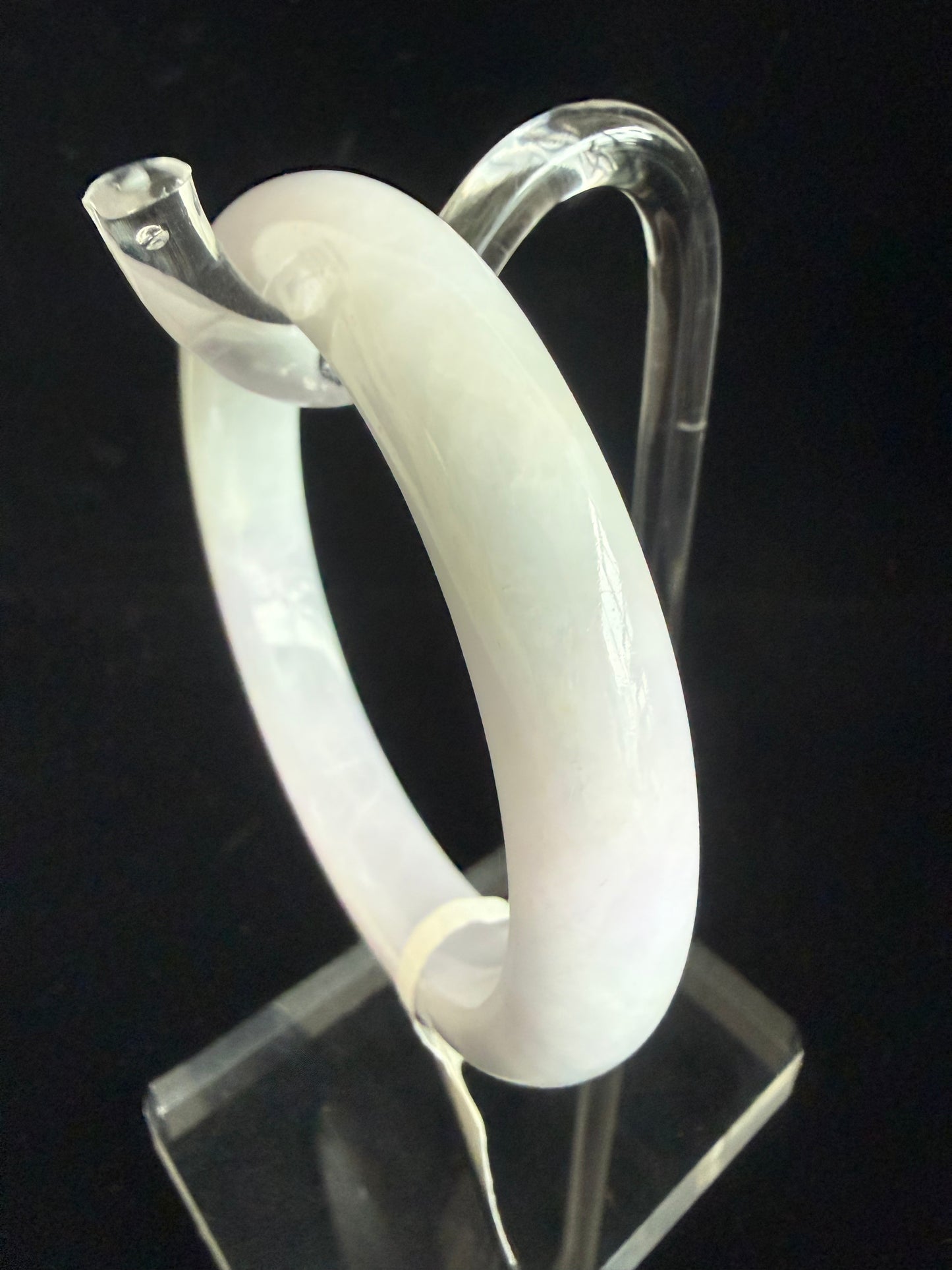 222. Light Lavender based Jade bangle