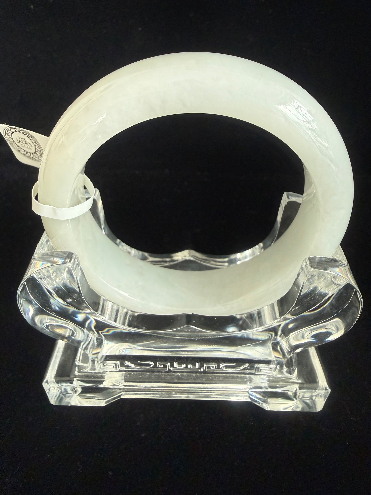 231. White Moonlight Jade bangle