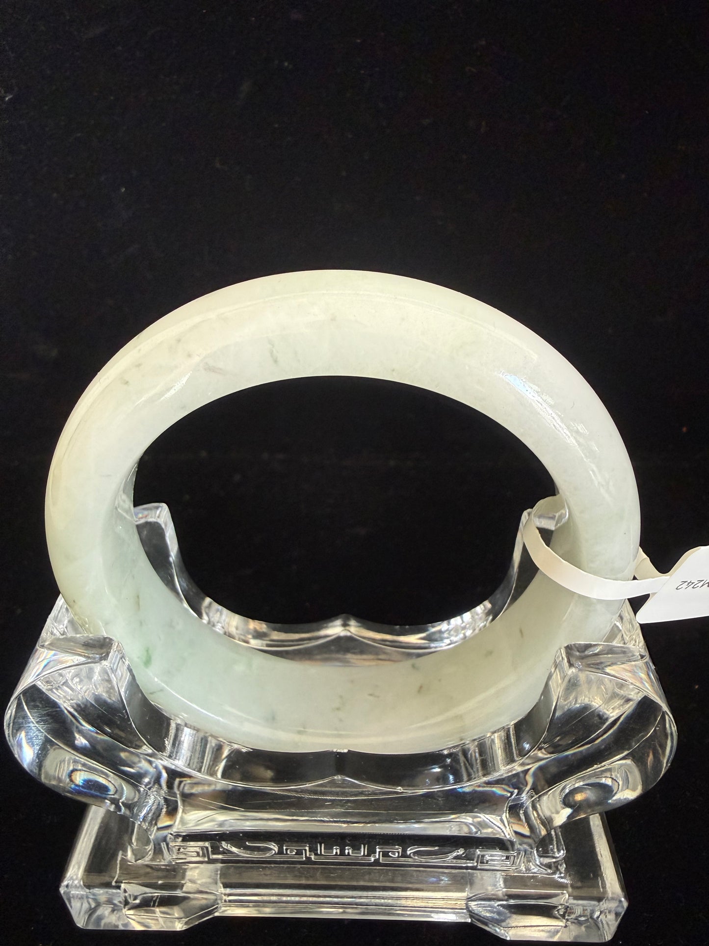 242. Light luminous green Jade bangle